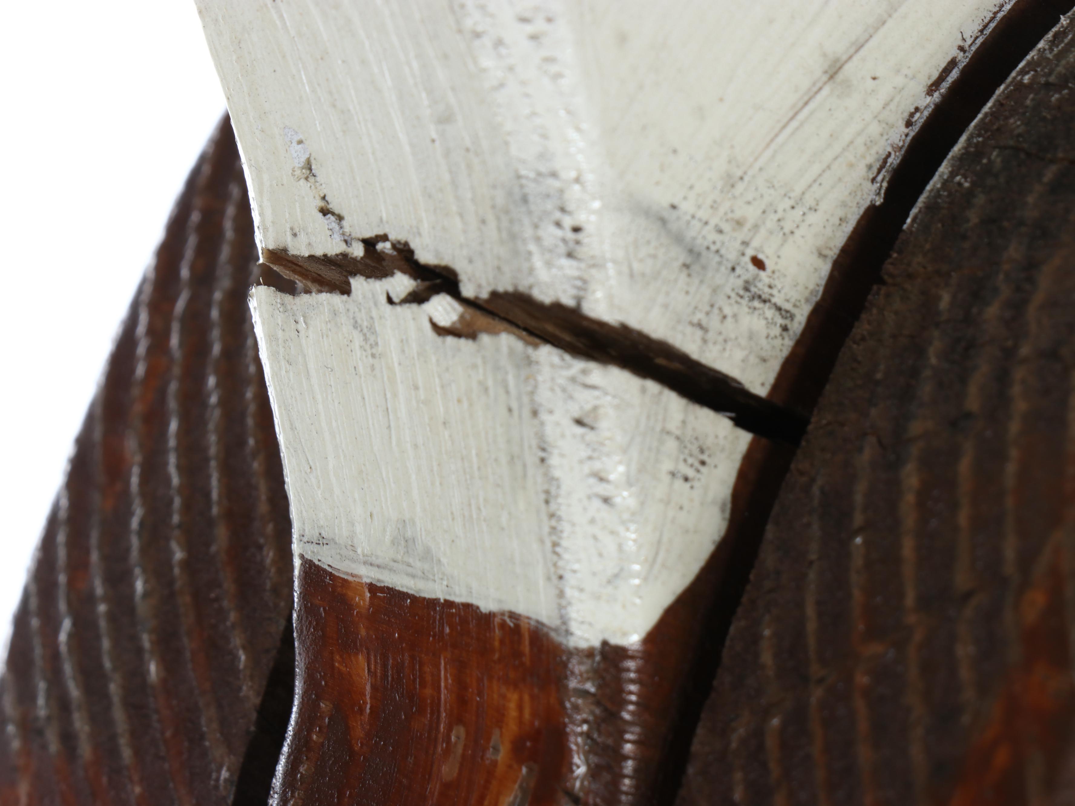 Handcrafted Wooden Bald Eagle Garden Statue