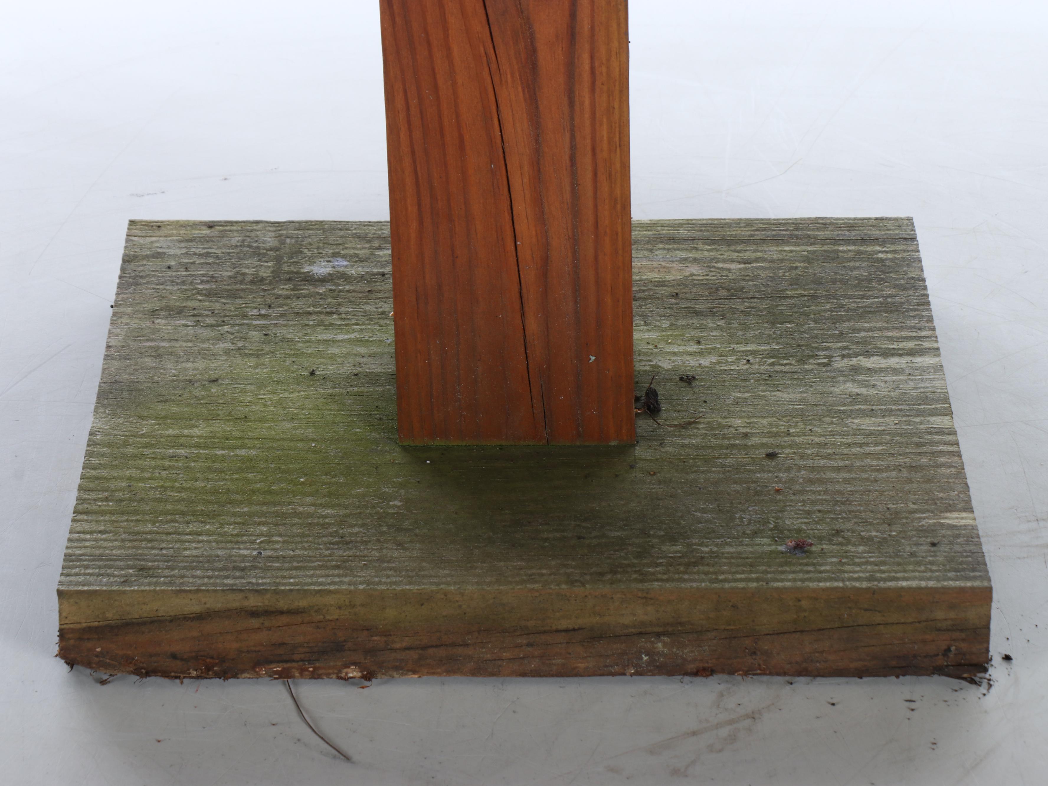 Handcrafted Wooden Bald Eagle Garden Statue