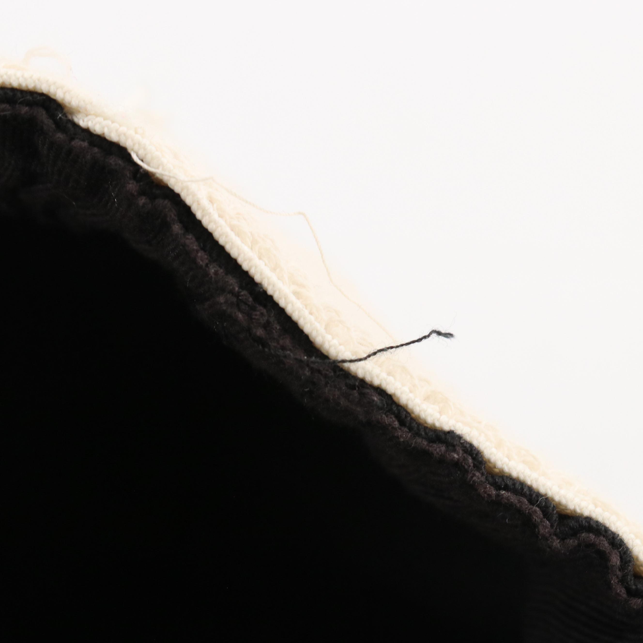 Gucci Gabardina Trim Canvas Baseball Hat in Black and White