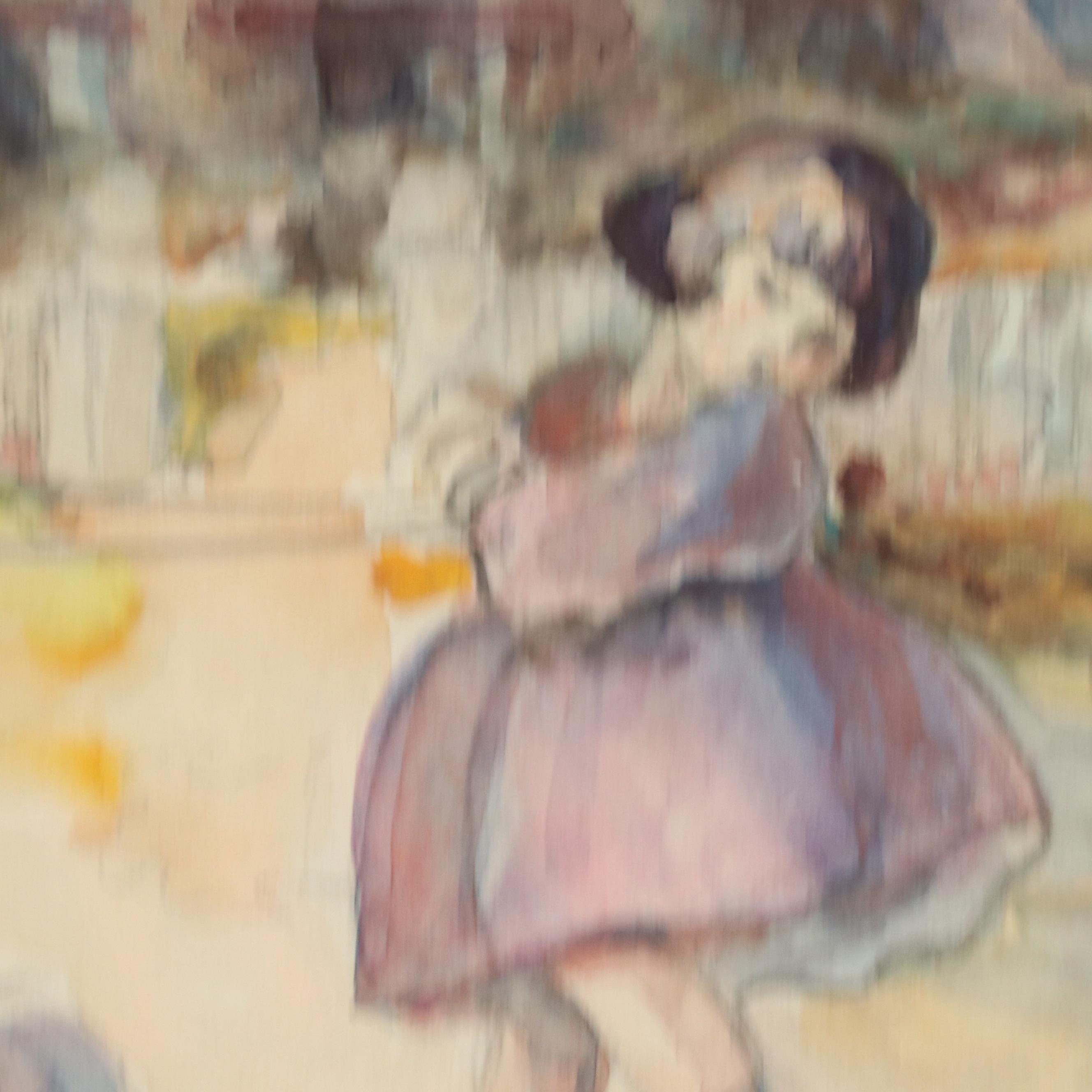 Jennie A. Kernick Watercolor Painting of Children Playing "Spring," 1997