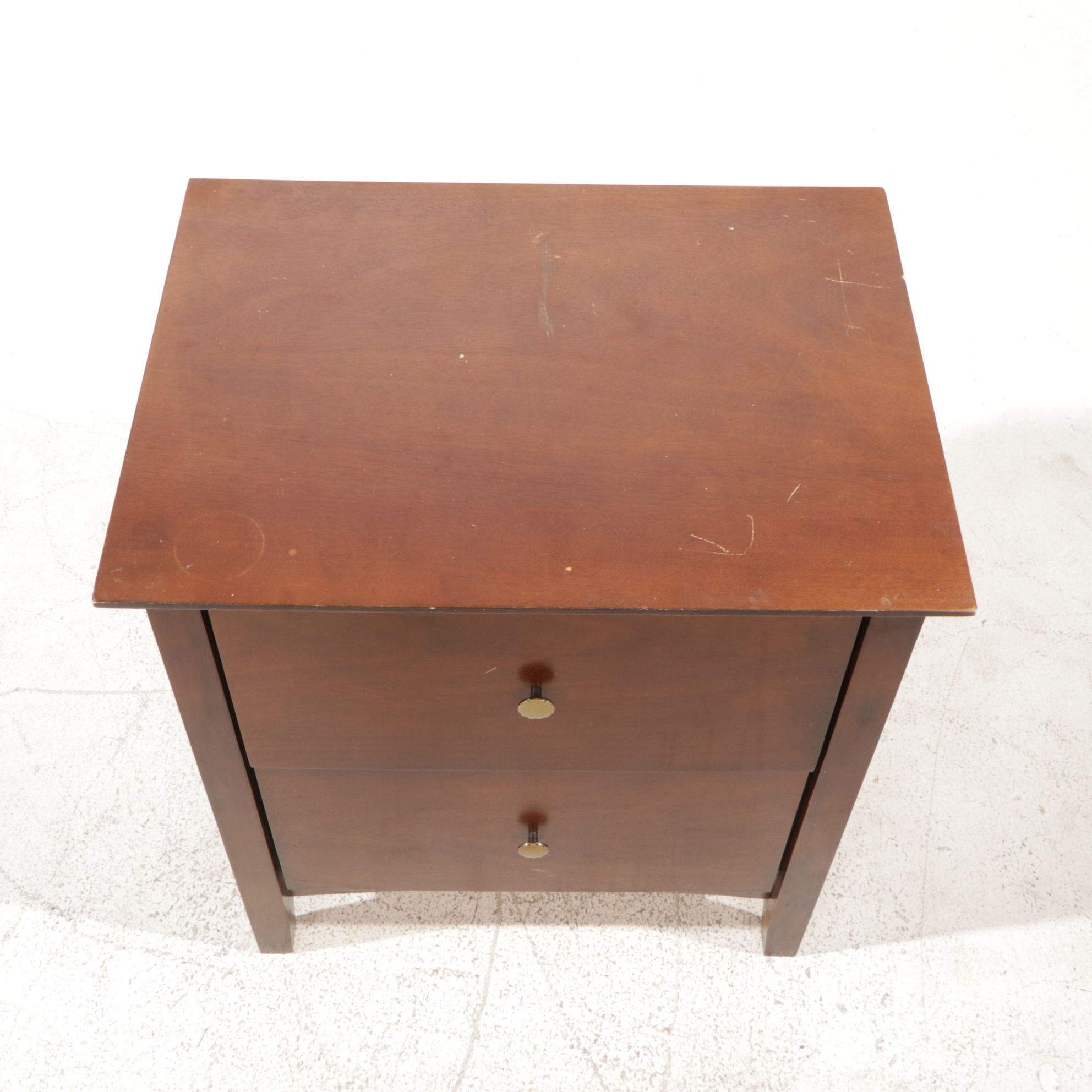 Mieco Mahogany Nightstand, 21st Century