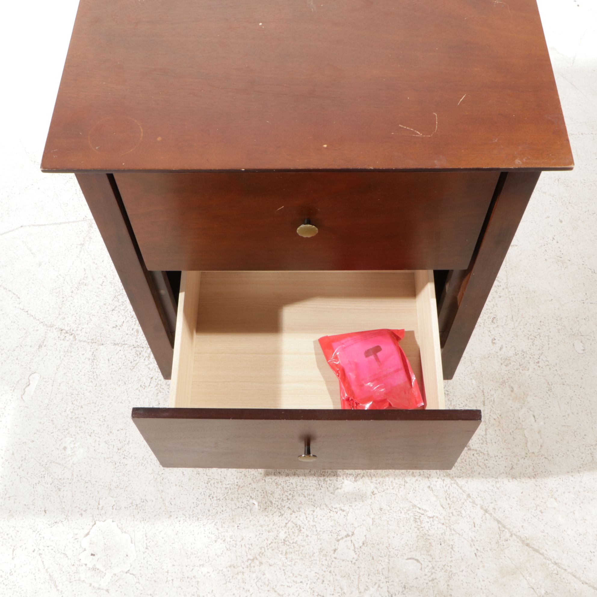 Mieco Mahogany Nightstand, 21st Century