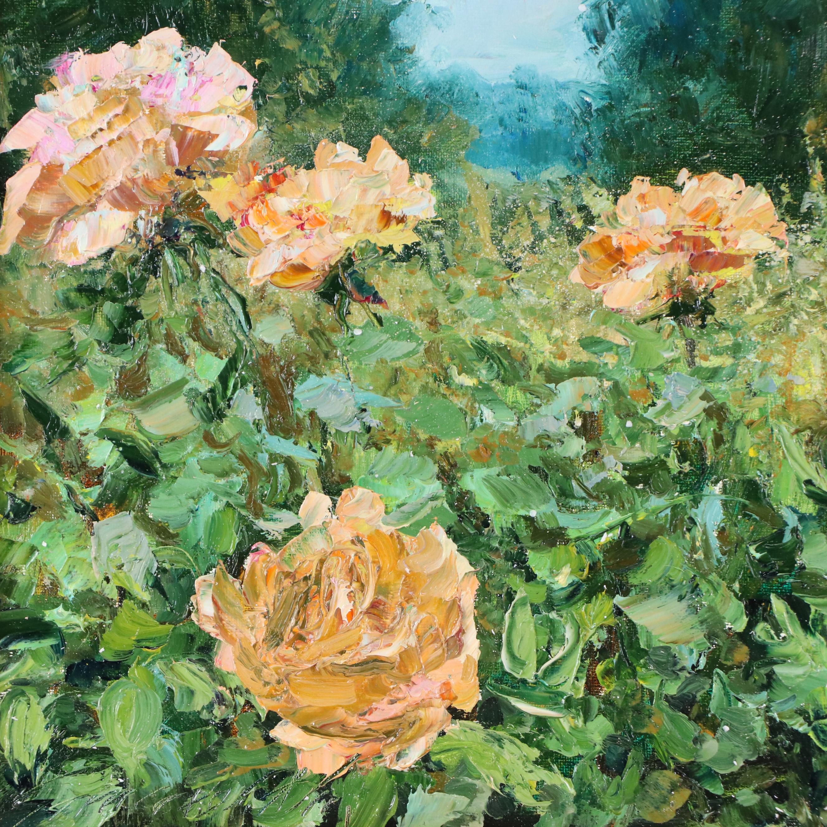 Garncarek Aleksander Floral Landscape Oil Painting, 2025