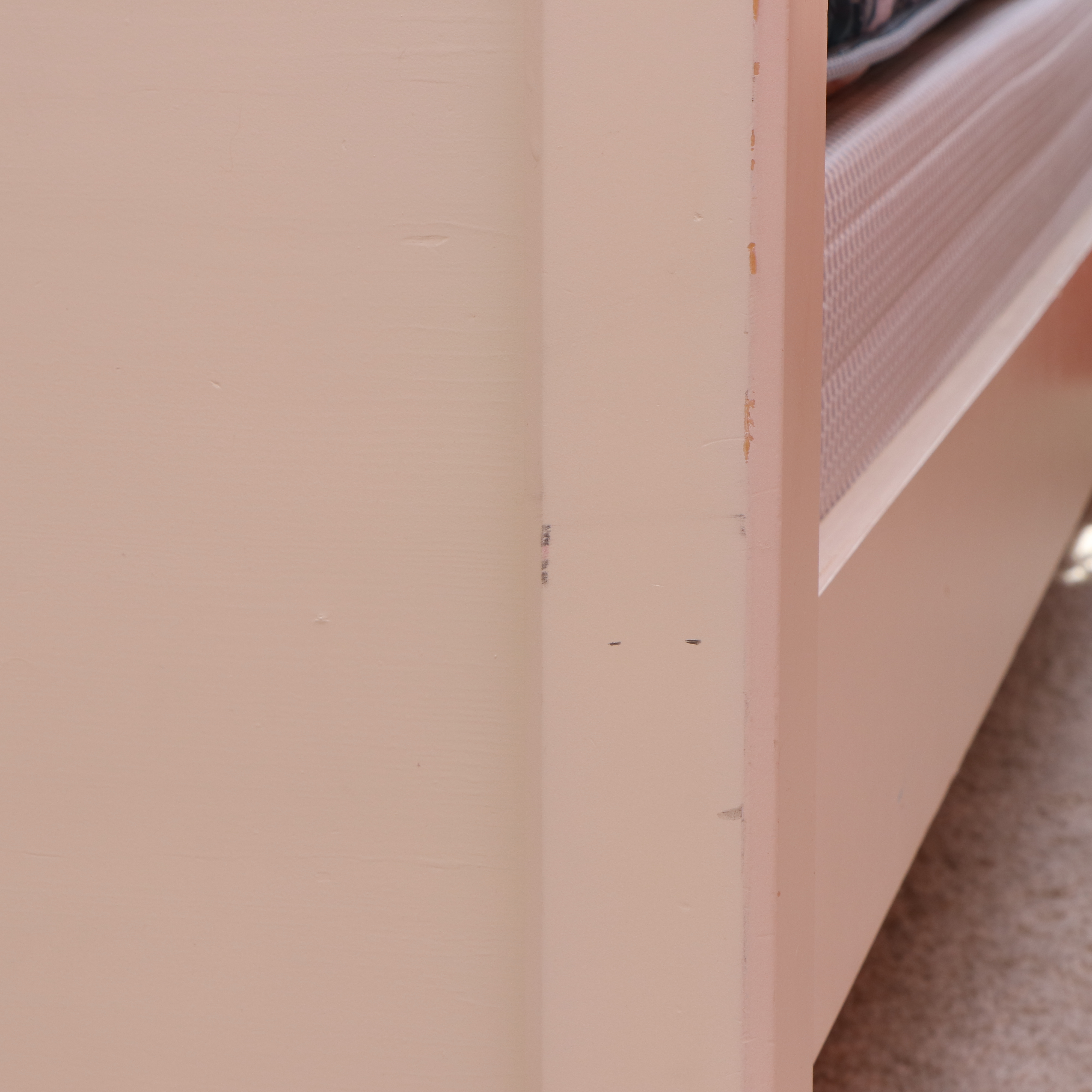 Rococo Style Painted Wood Queen Sized Bed Frame