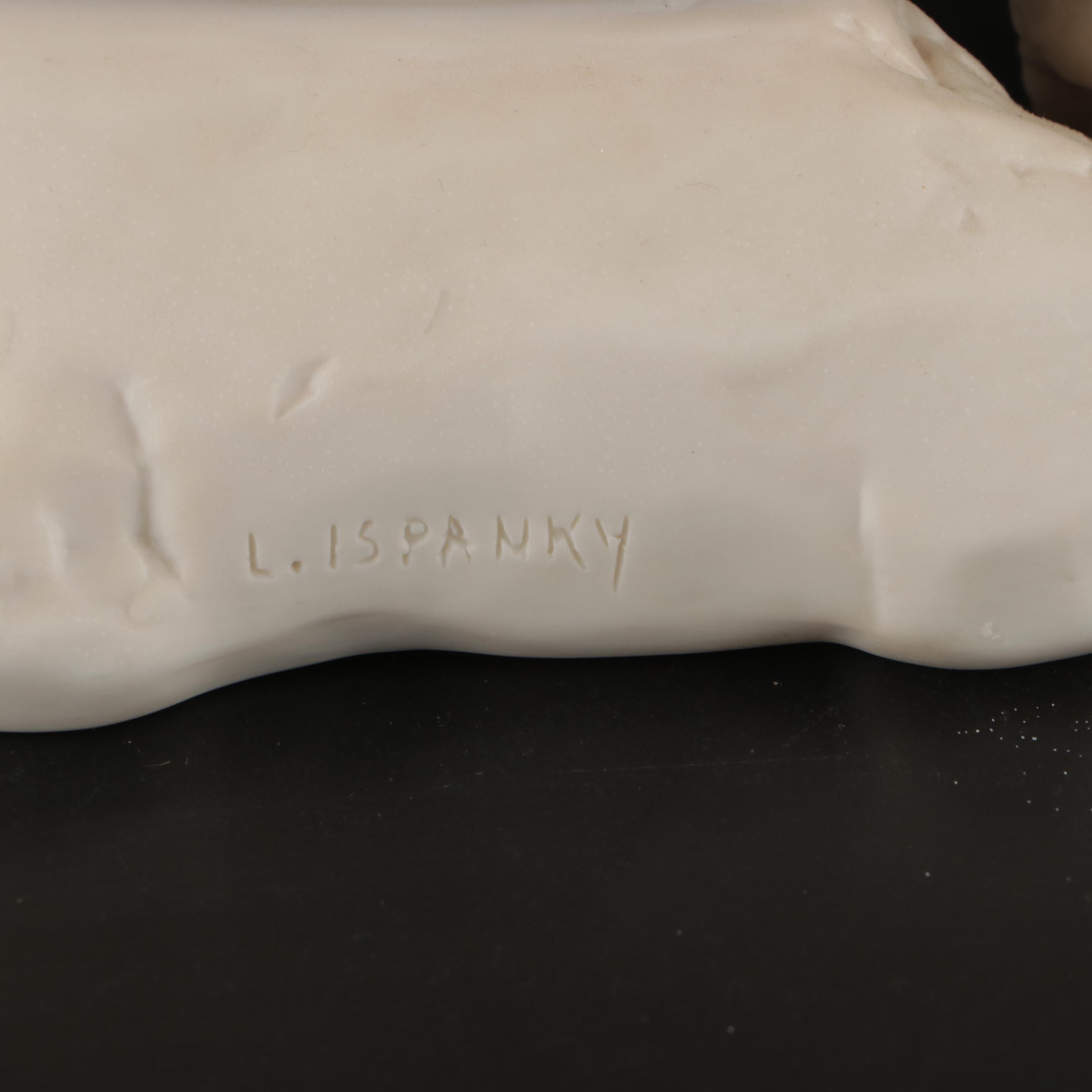 Laszlo Ispanky Bisque Porcelain Moses Sculpture "Storm," 1975