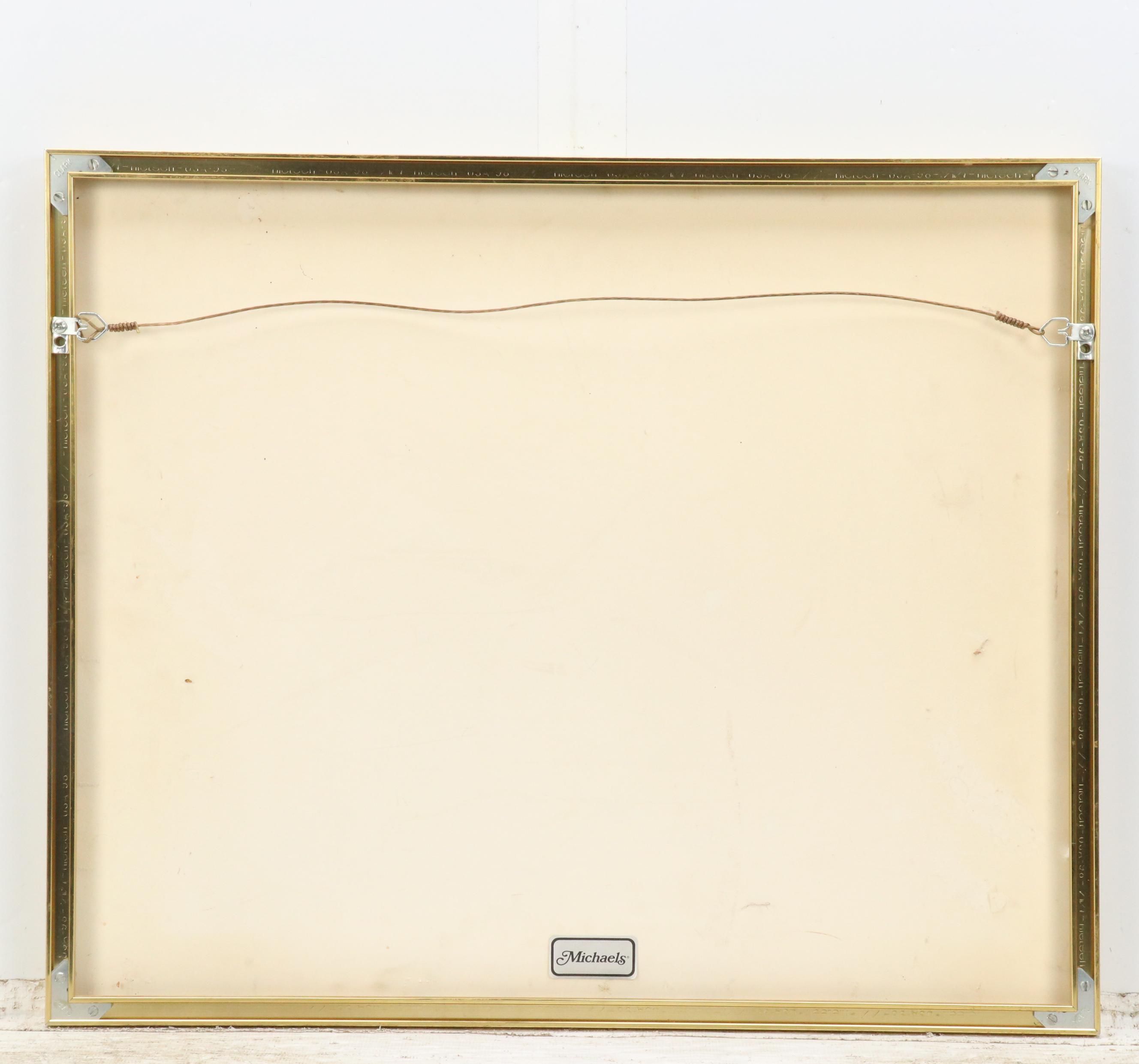 Santell Snowy Mountain Landscape Watercolor Painting