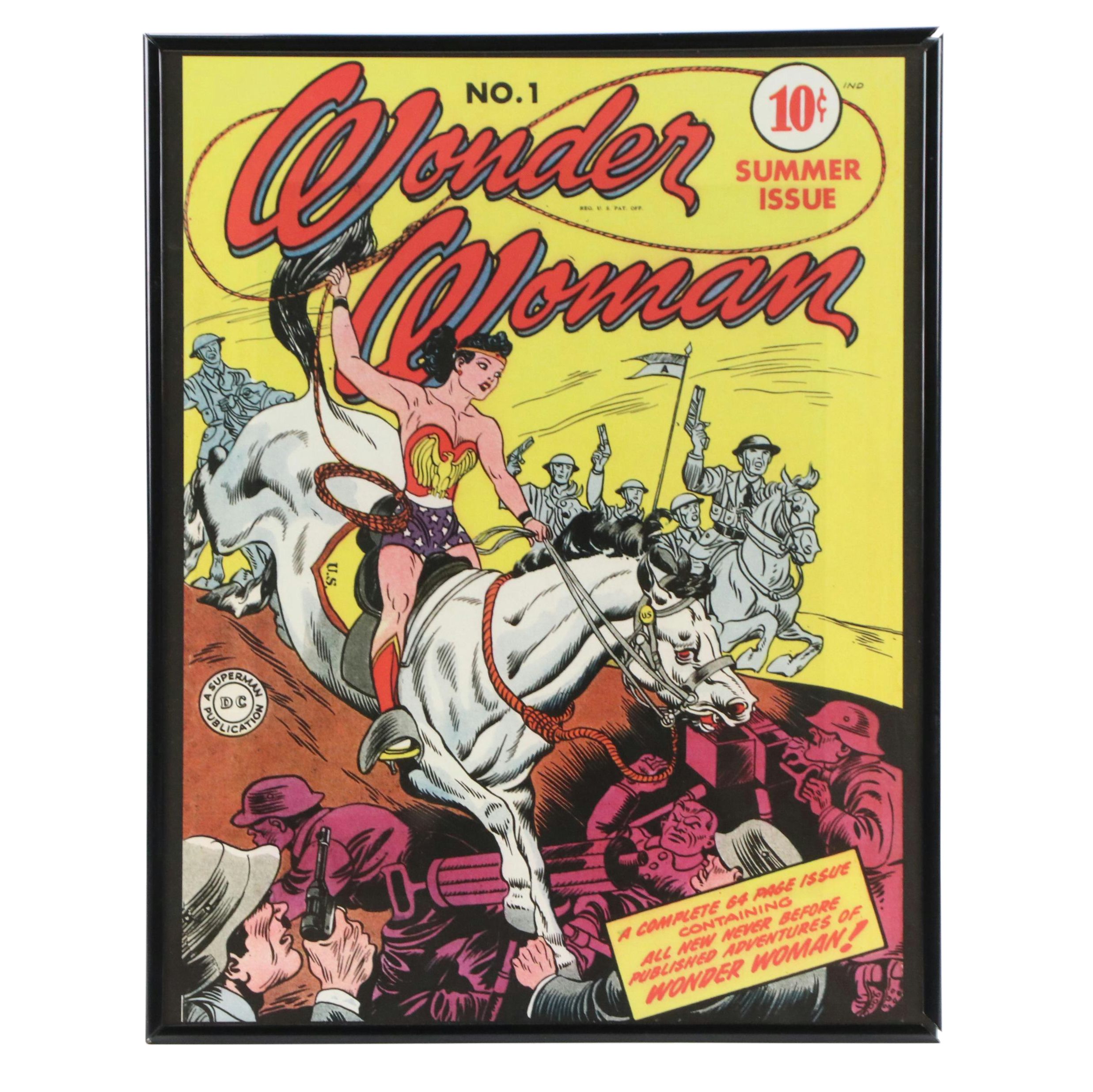Offset Lithograph After First Edition Wonder Woman Comic Book Cover