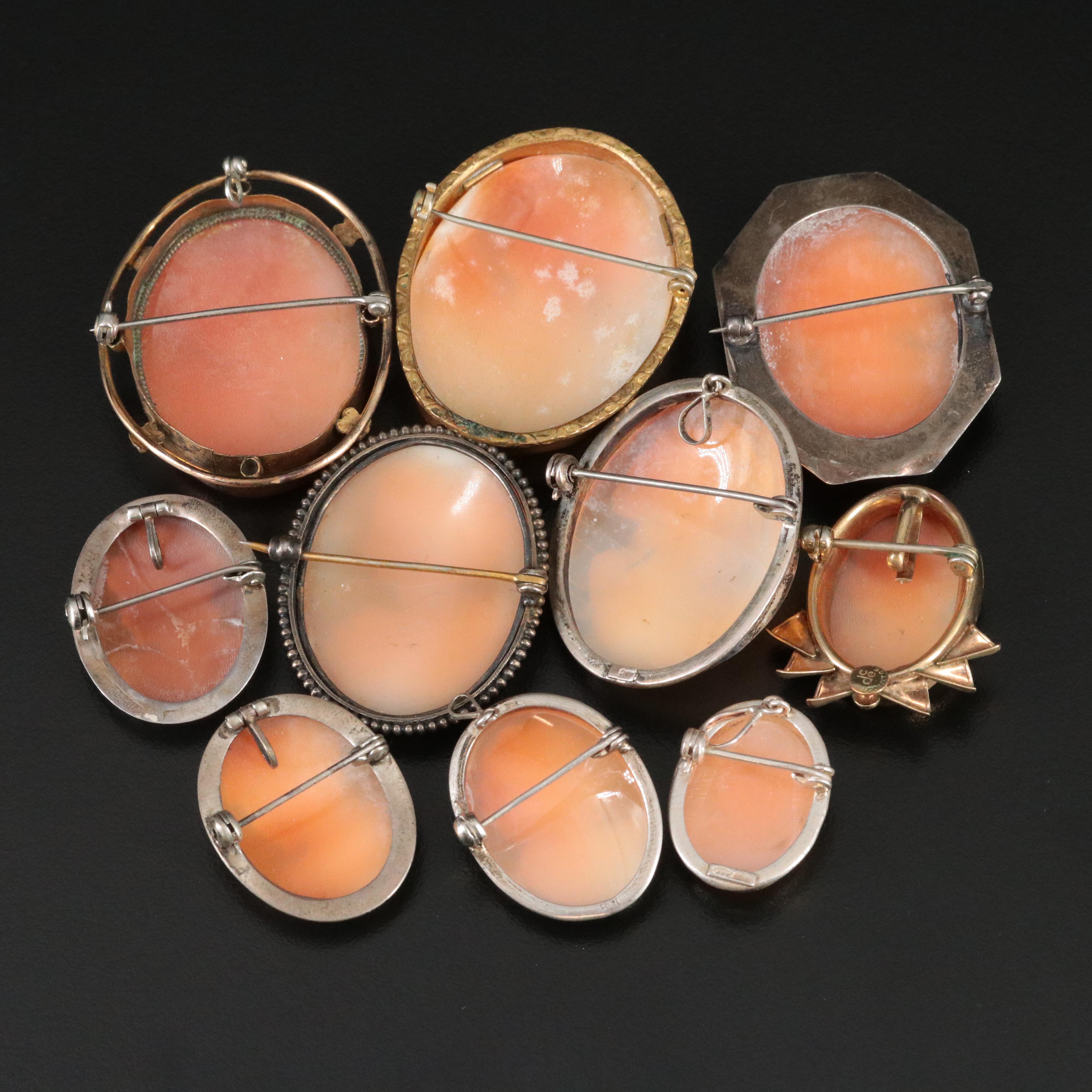 Cameo Brooch and Converter Brooch Collection