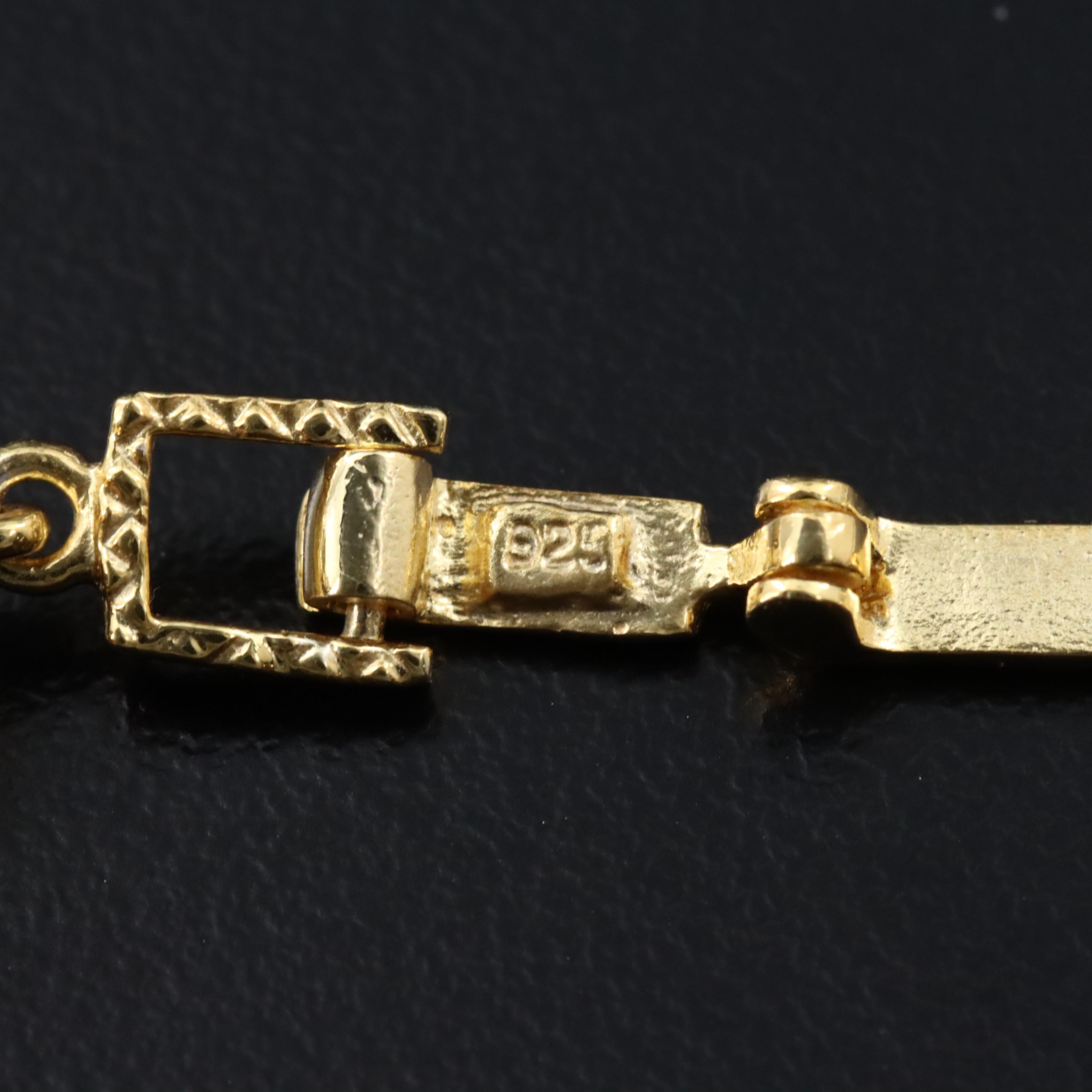 Sterling Filled Corundum and Pearl Bracelet