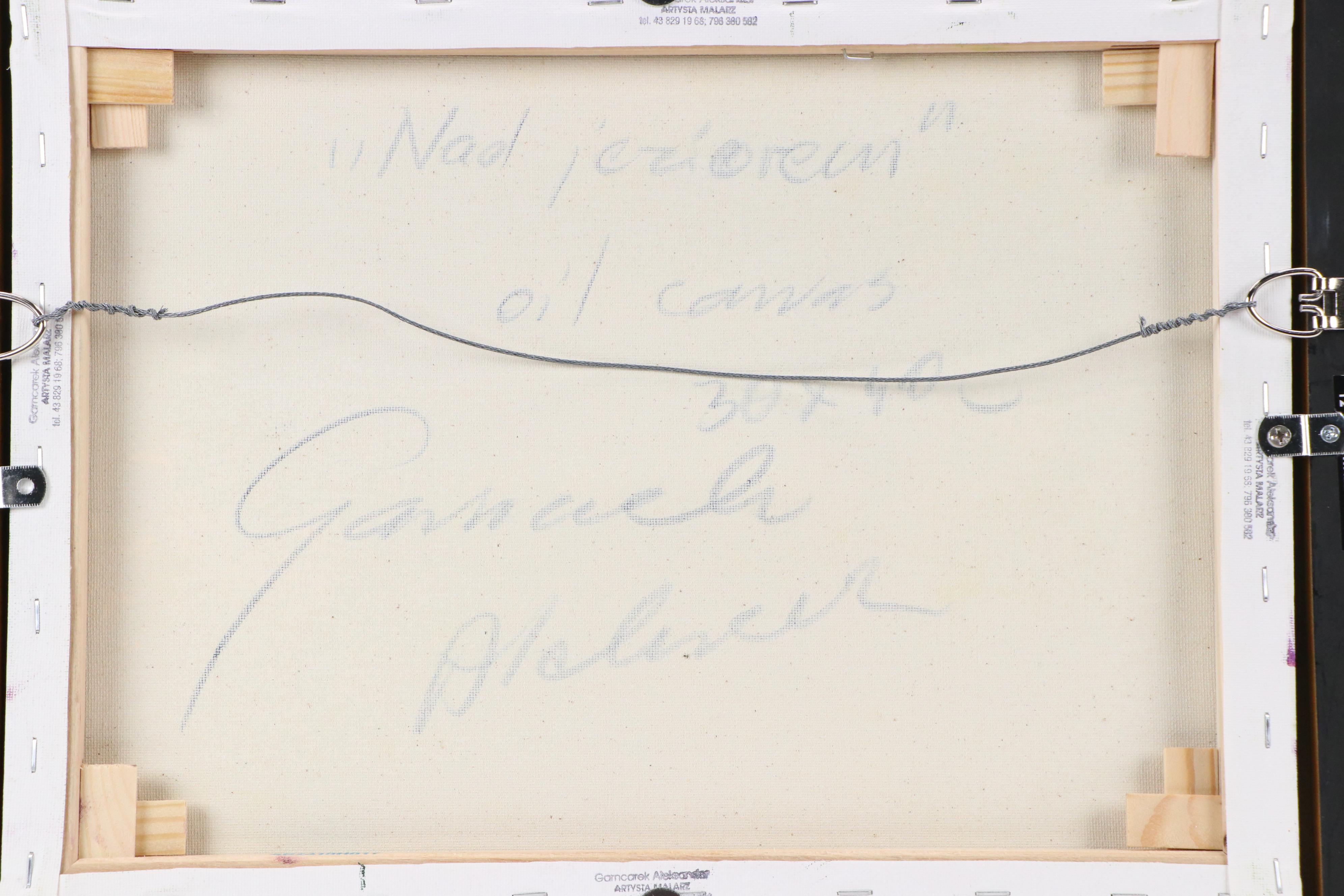 Garncarek Aleksander Pond Landscape Oil Painting, 2025