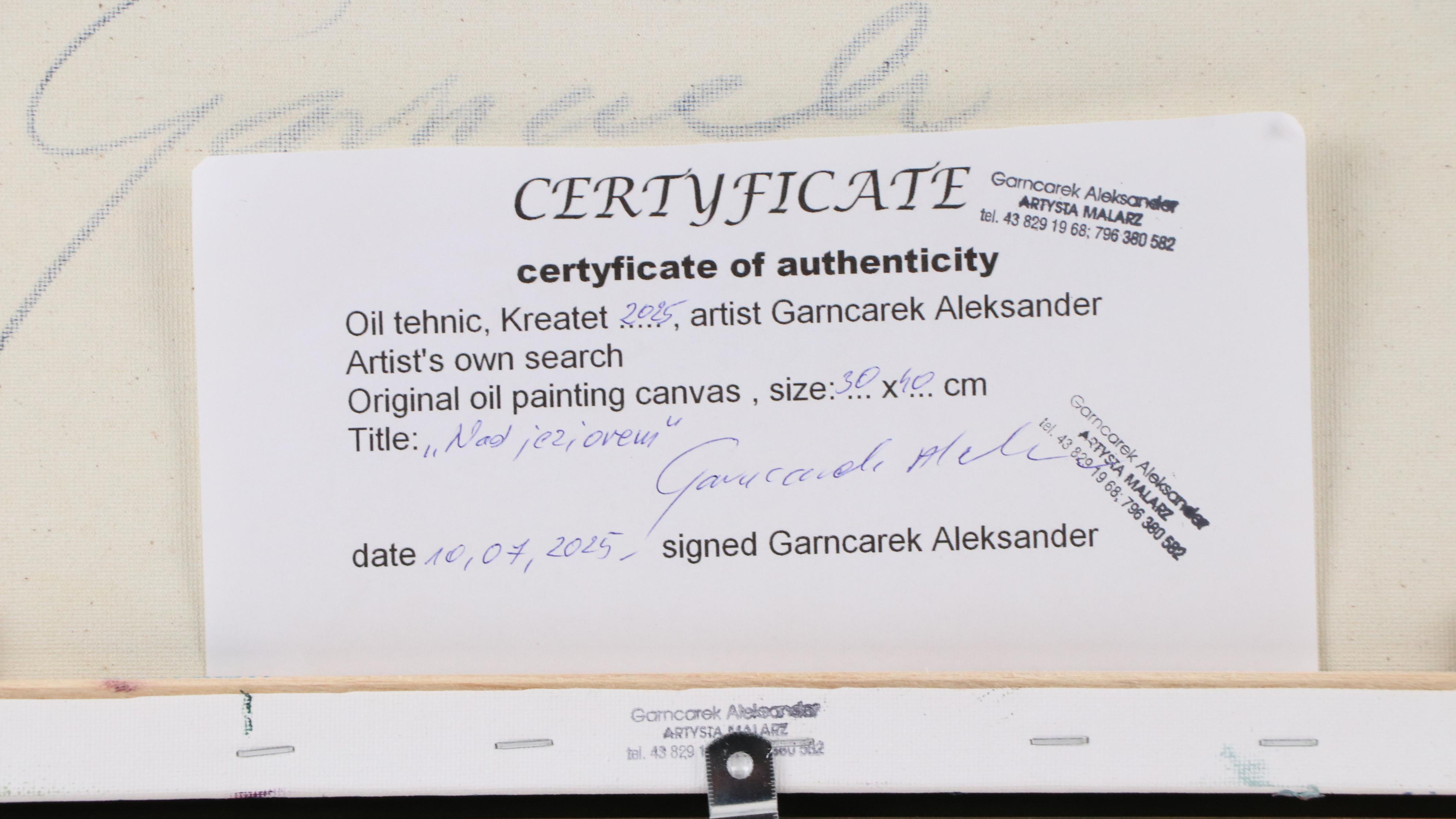 Garncarek Aleksander Pond Landscape Oil Painting, 2025