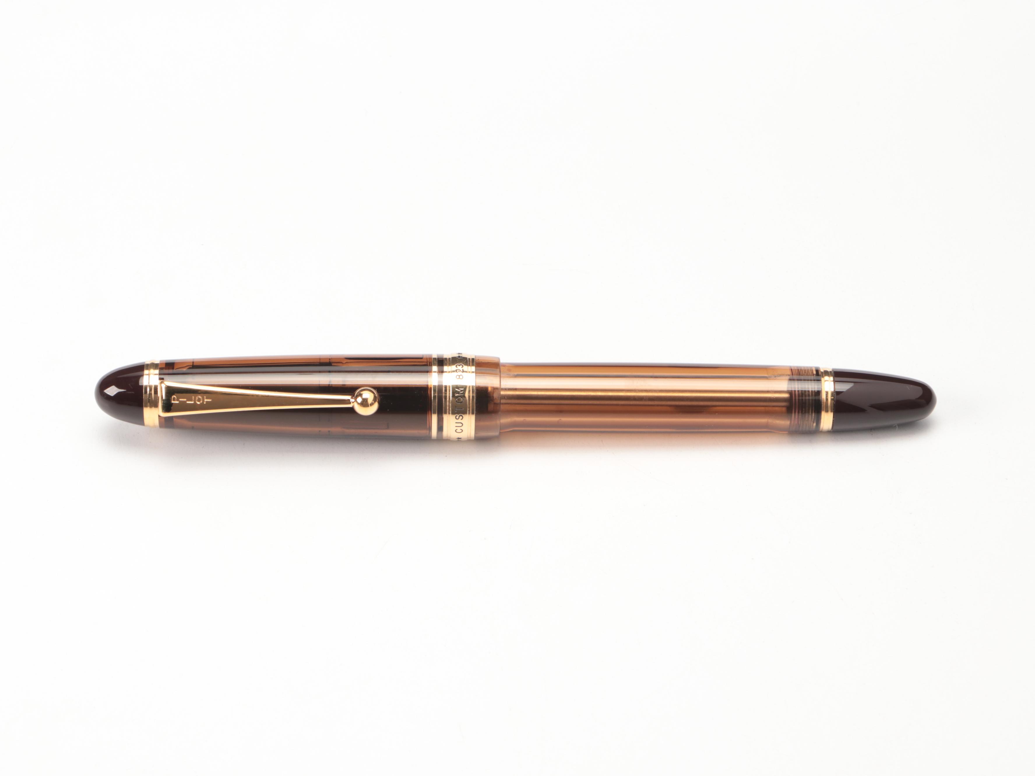 Pilot "Custom 823" Amber Brown Fountain Pen