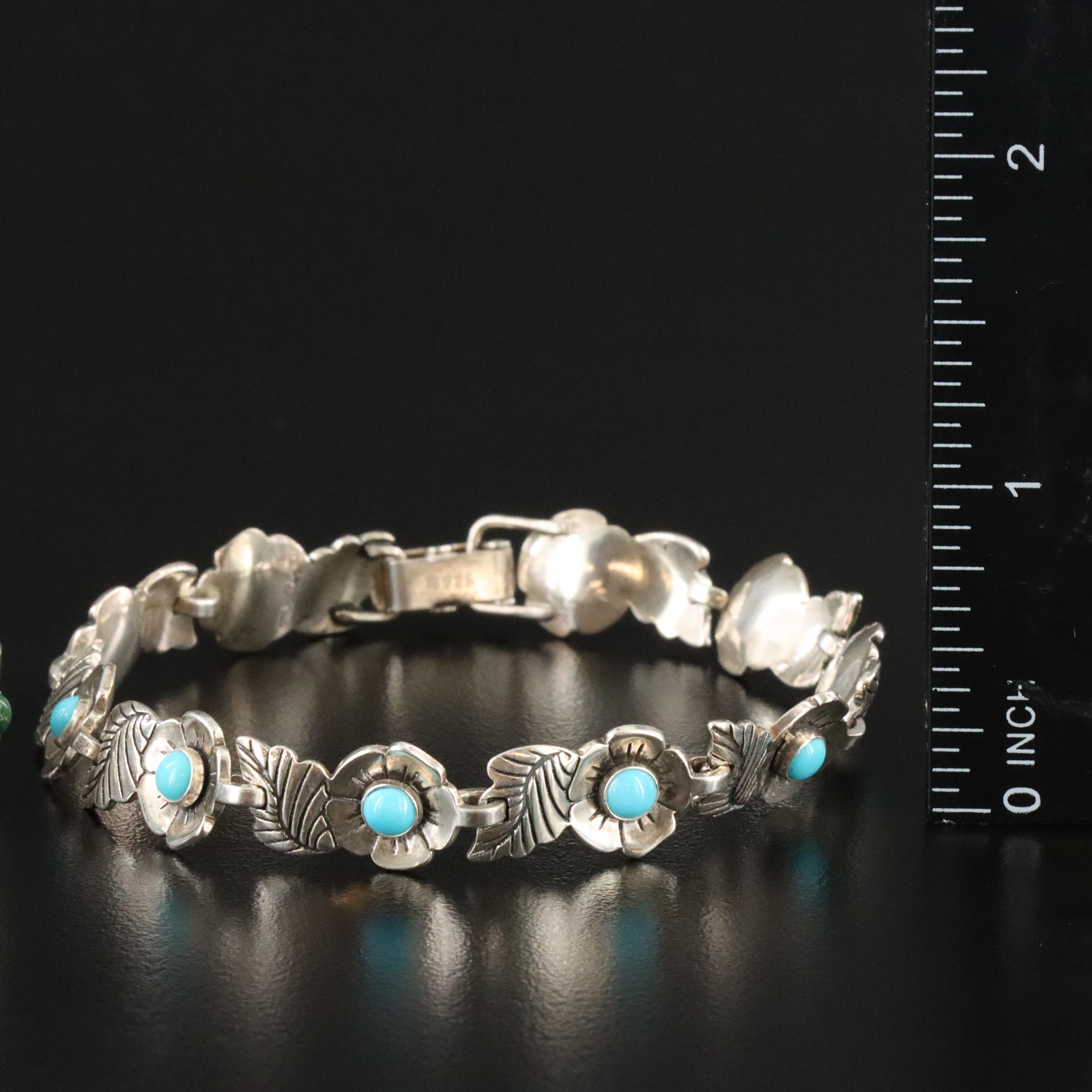 Sterling Turquoise Cuffs and Bracelet