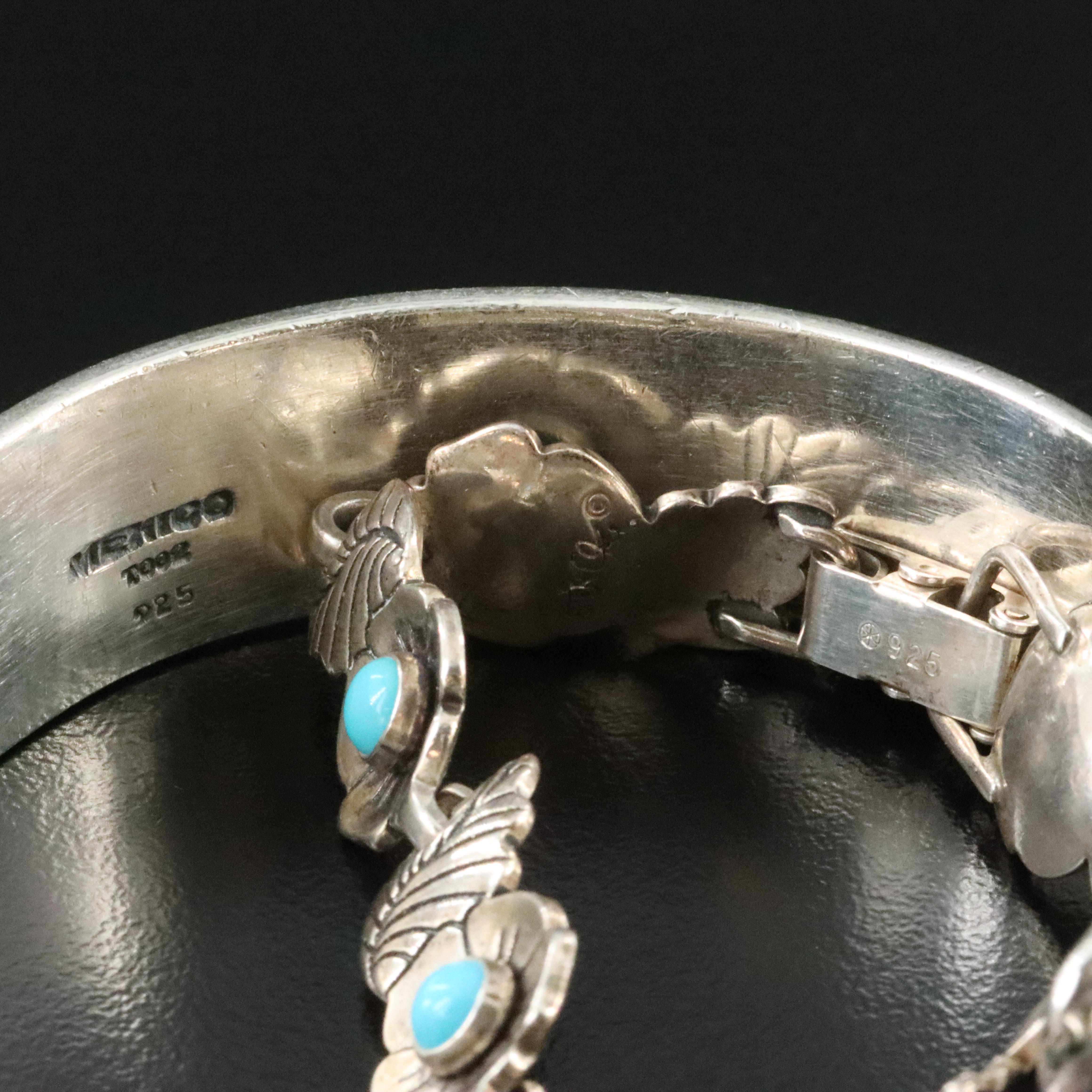 Sterling Turquoise Cuffs and Bracelet