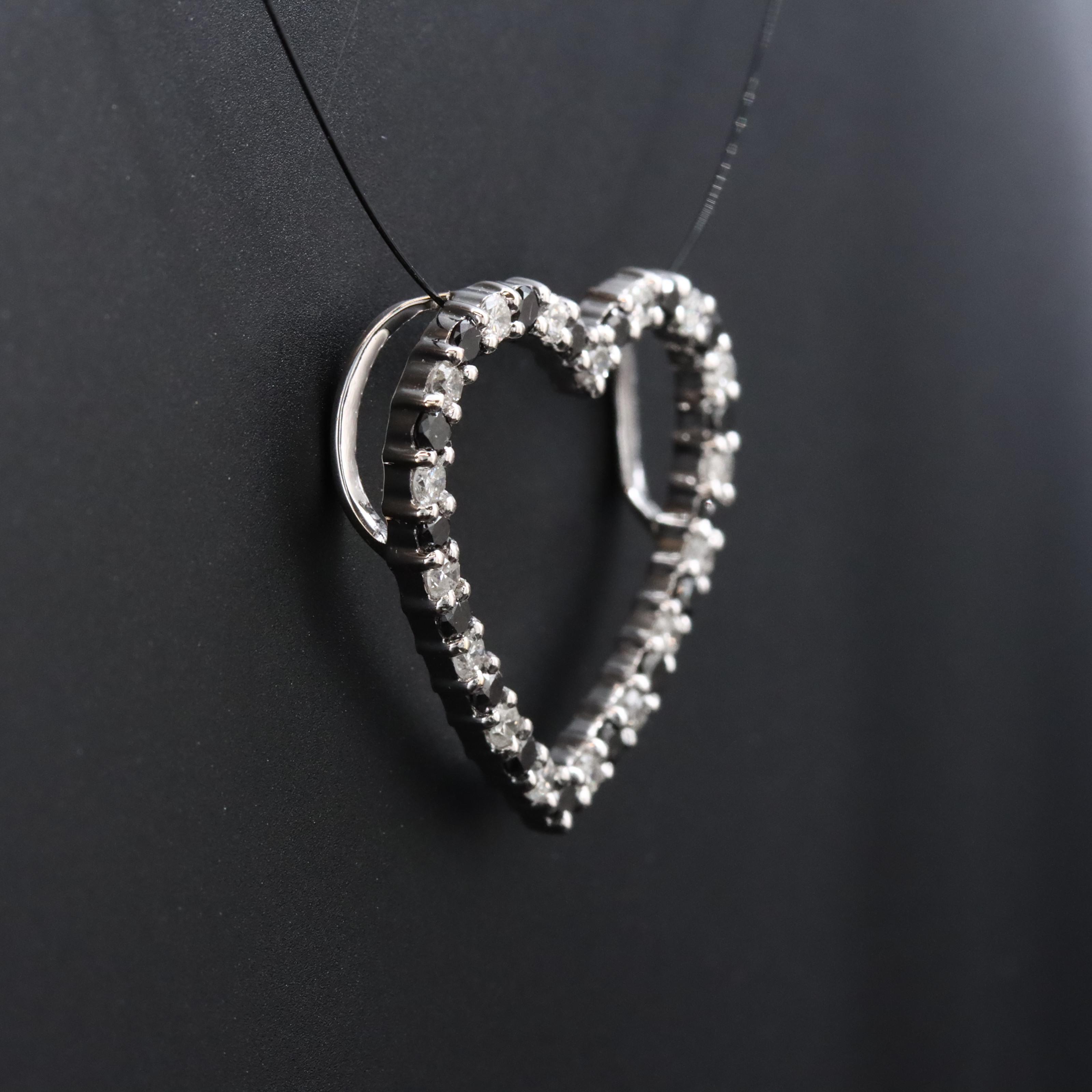18K 0.61 CTW Diamond Heart Pendant
