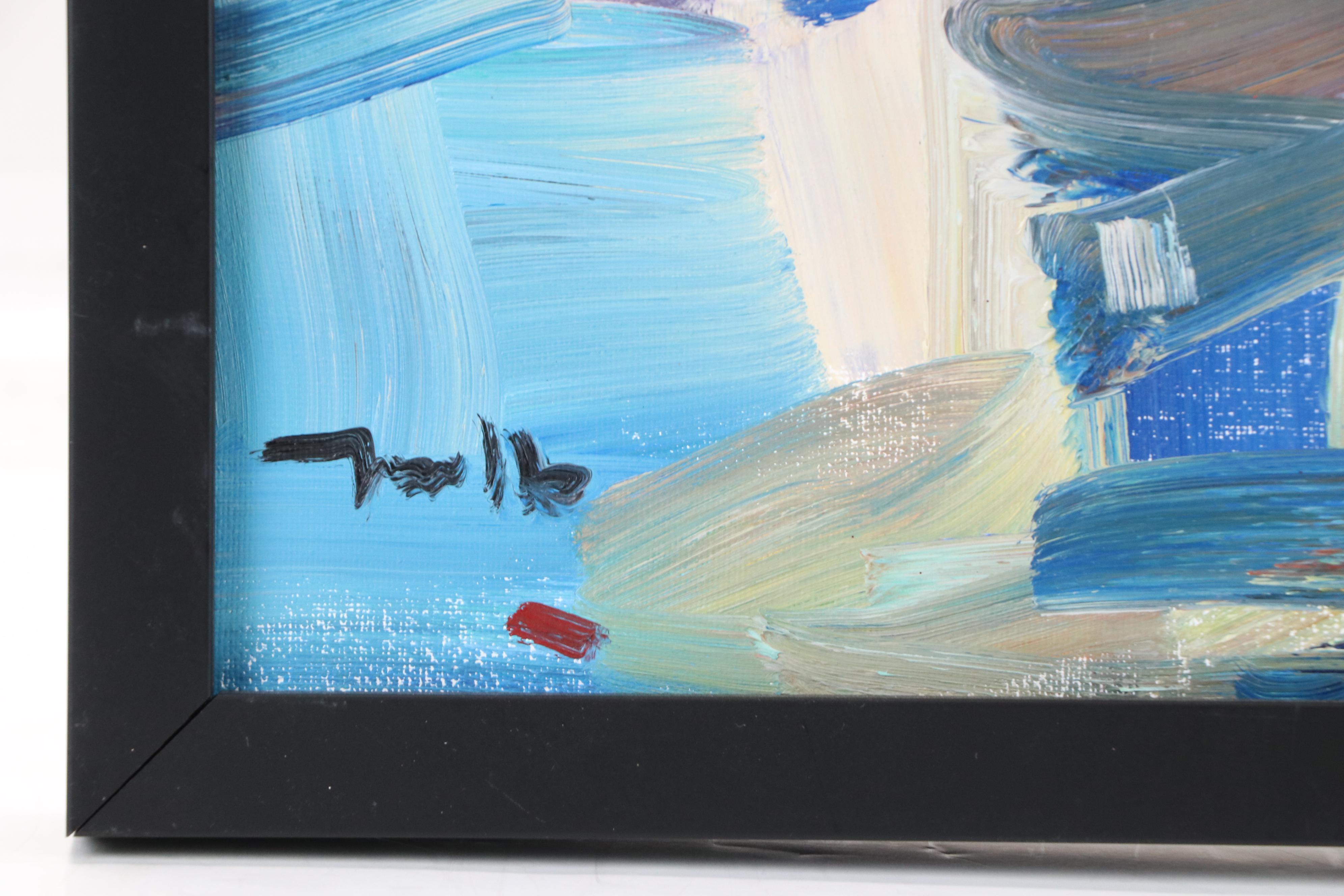 Jose Trujillo Stylized Still Life Oil Painting "Fruit Study," 21st Century