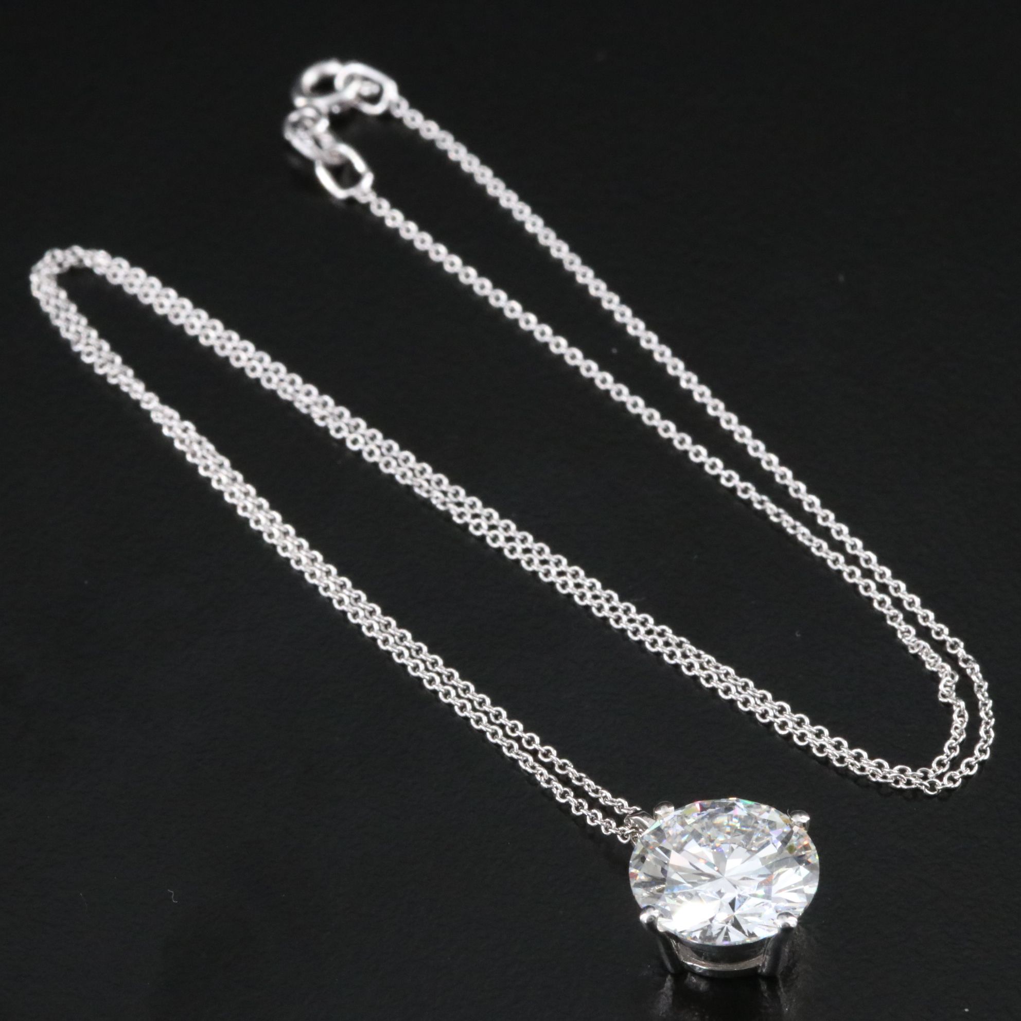 14K 5.00 CT Lab Grown Diamond Necklace with IGI Report