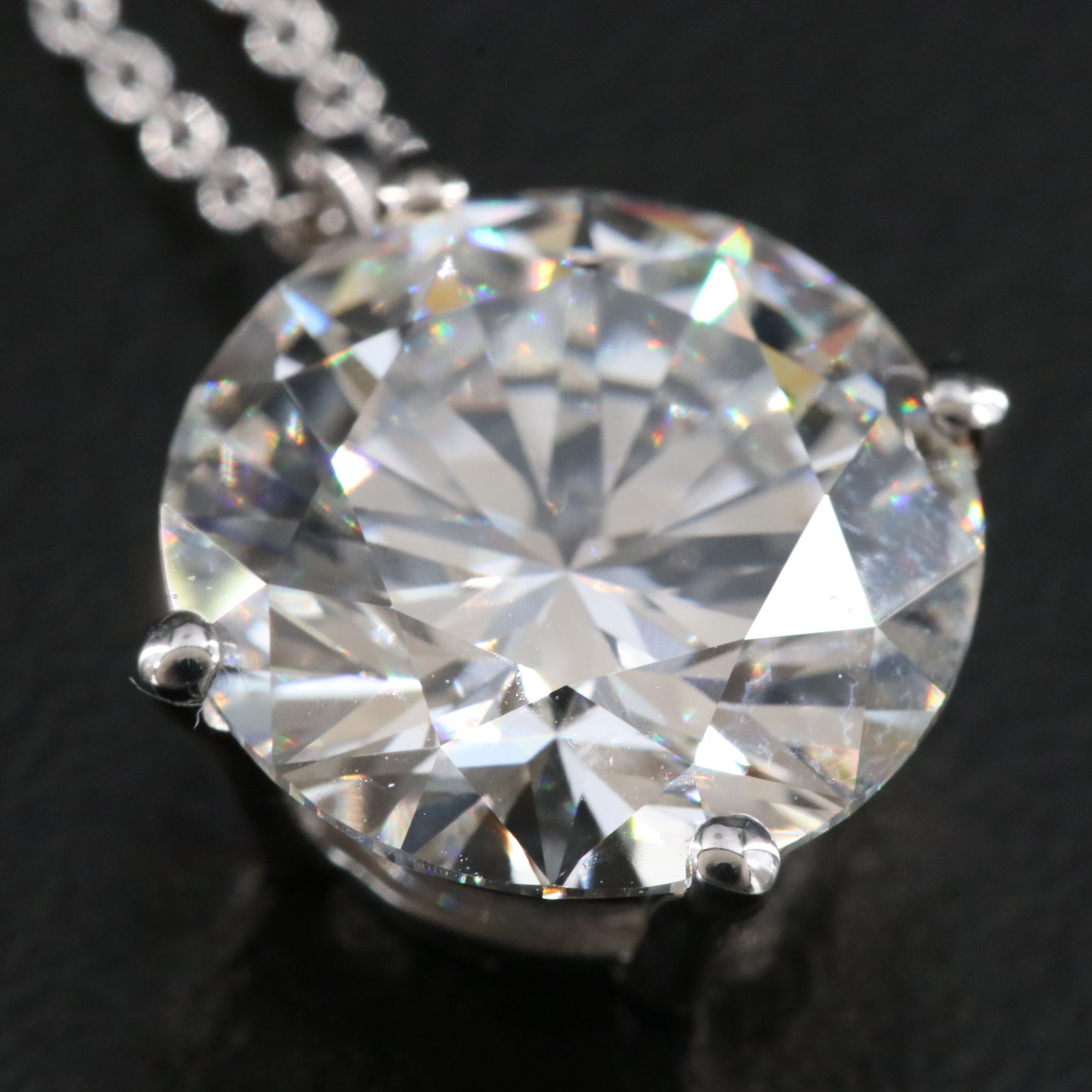 14K 5.00 CT Lab Grown Diamond Necklace with IGI Report