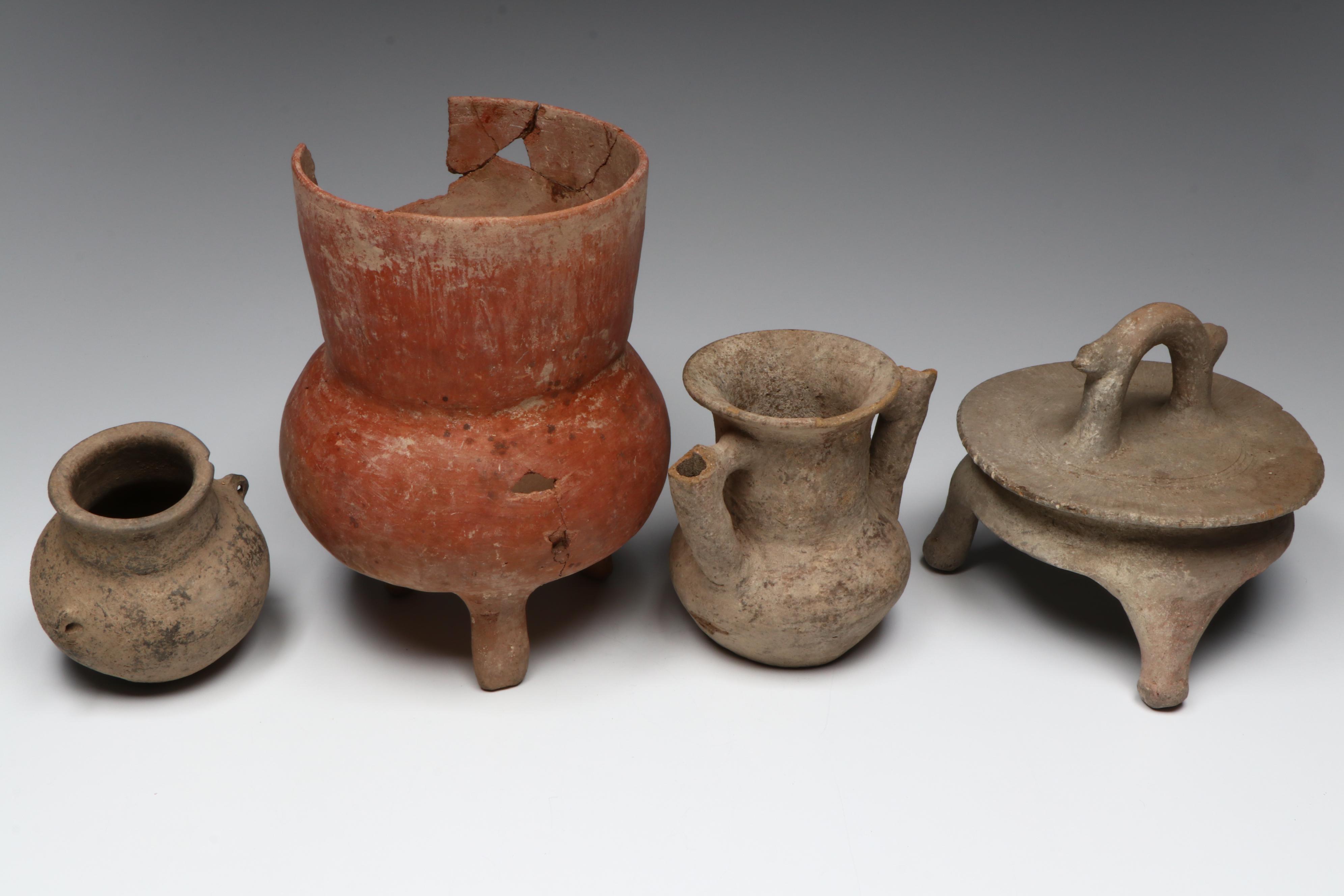 Pre-Columbian Ceramic Collection of Vessels and Effigy Figurines