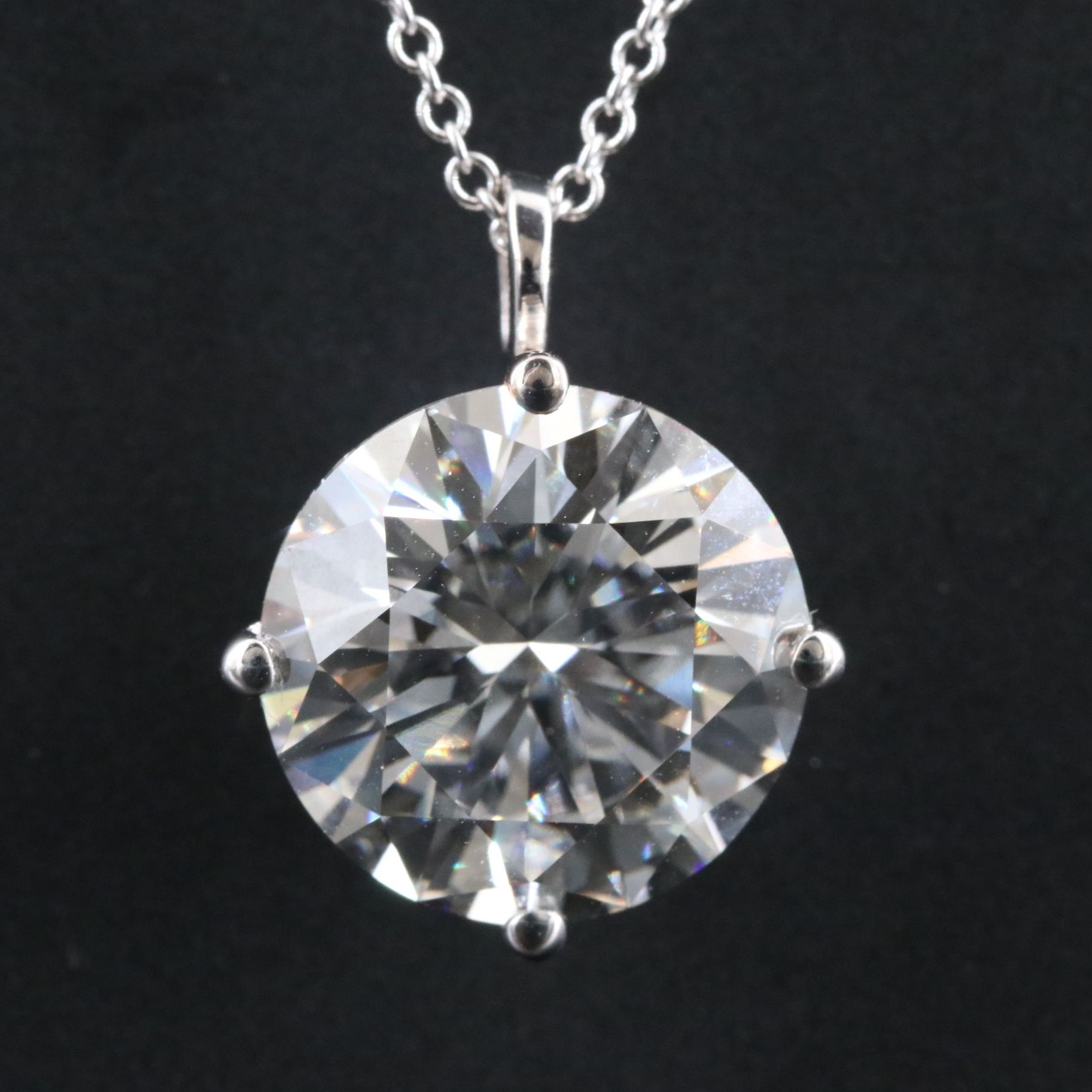 14K 5.00 CT Lab Grown Diamond Necklace with IGI Report