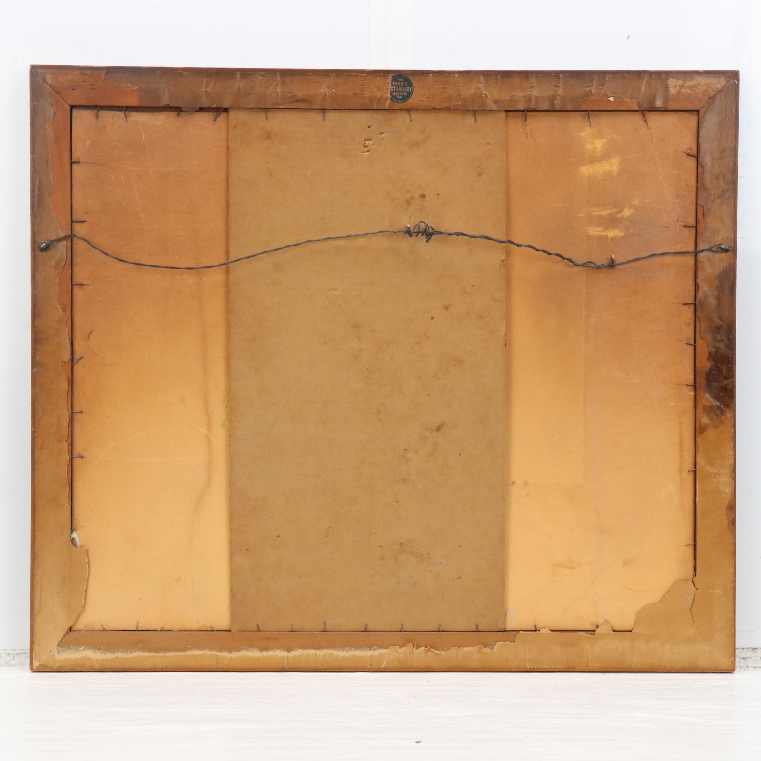 Hand-Colored Mezzotint After Adrien Moreau "Reception a Fontainebleu," 1896