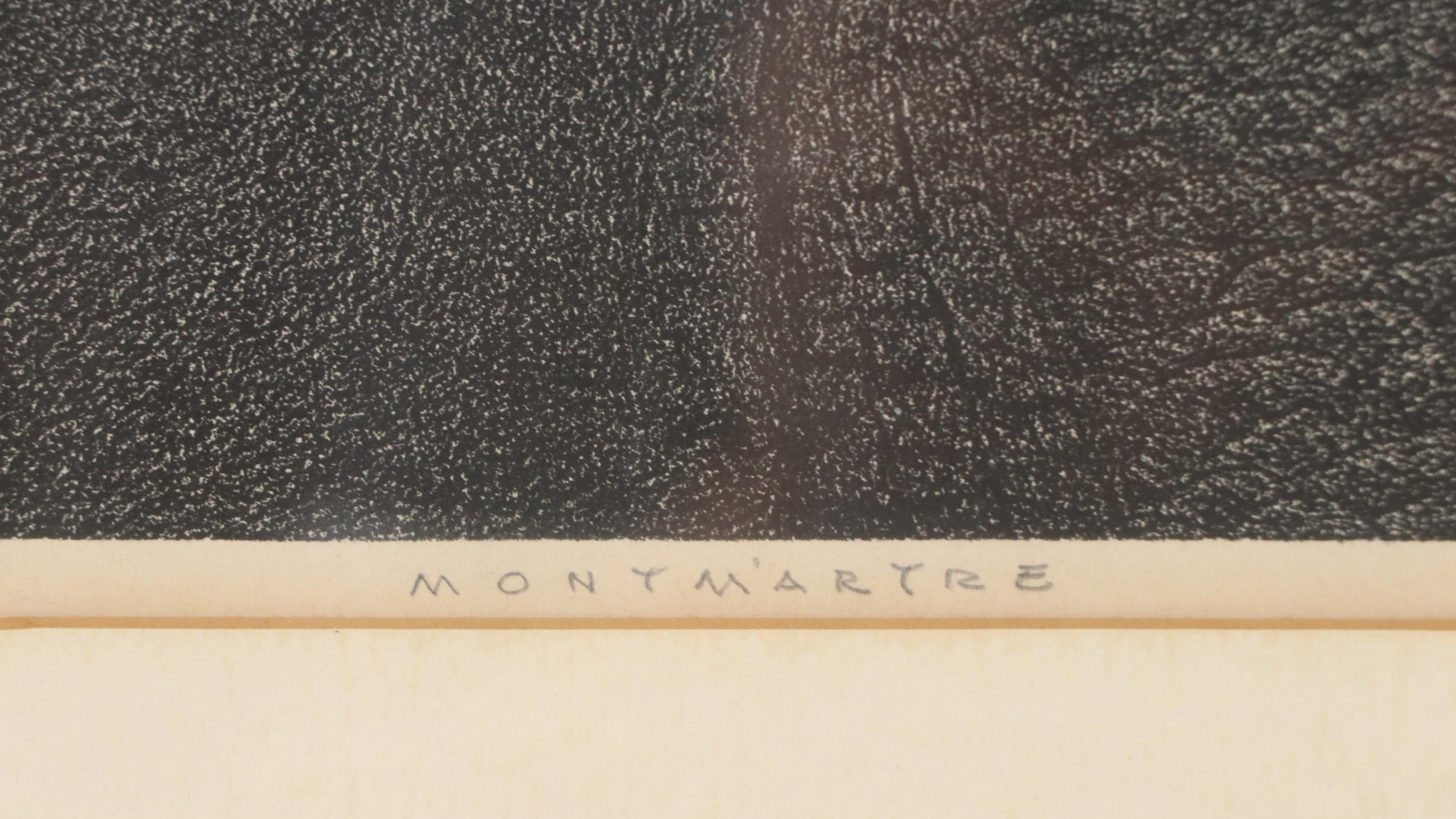 Ellison Hoover Modern Street Scene Lithograph "Monmartre"