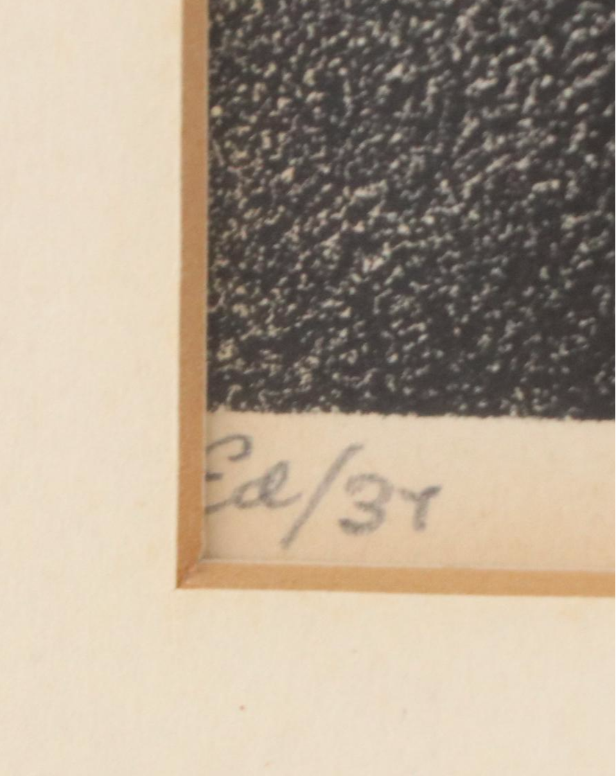 Ellison Hoover Modern Street Scene Lithograph "Monmartre"