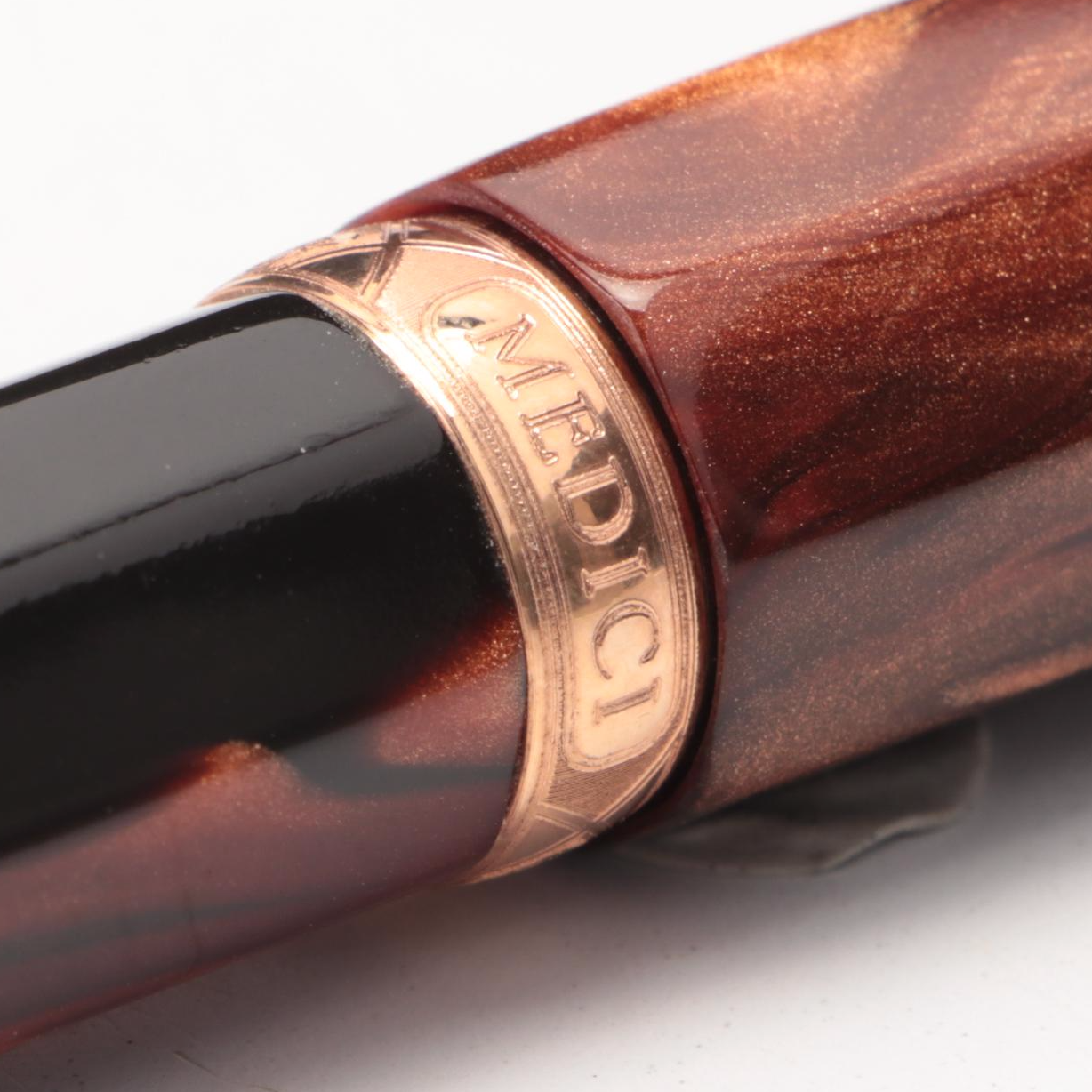 Visconti "Medici" Marbled Brown Resin Fountain Pen