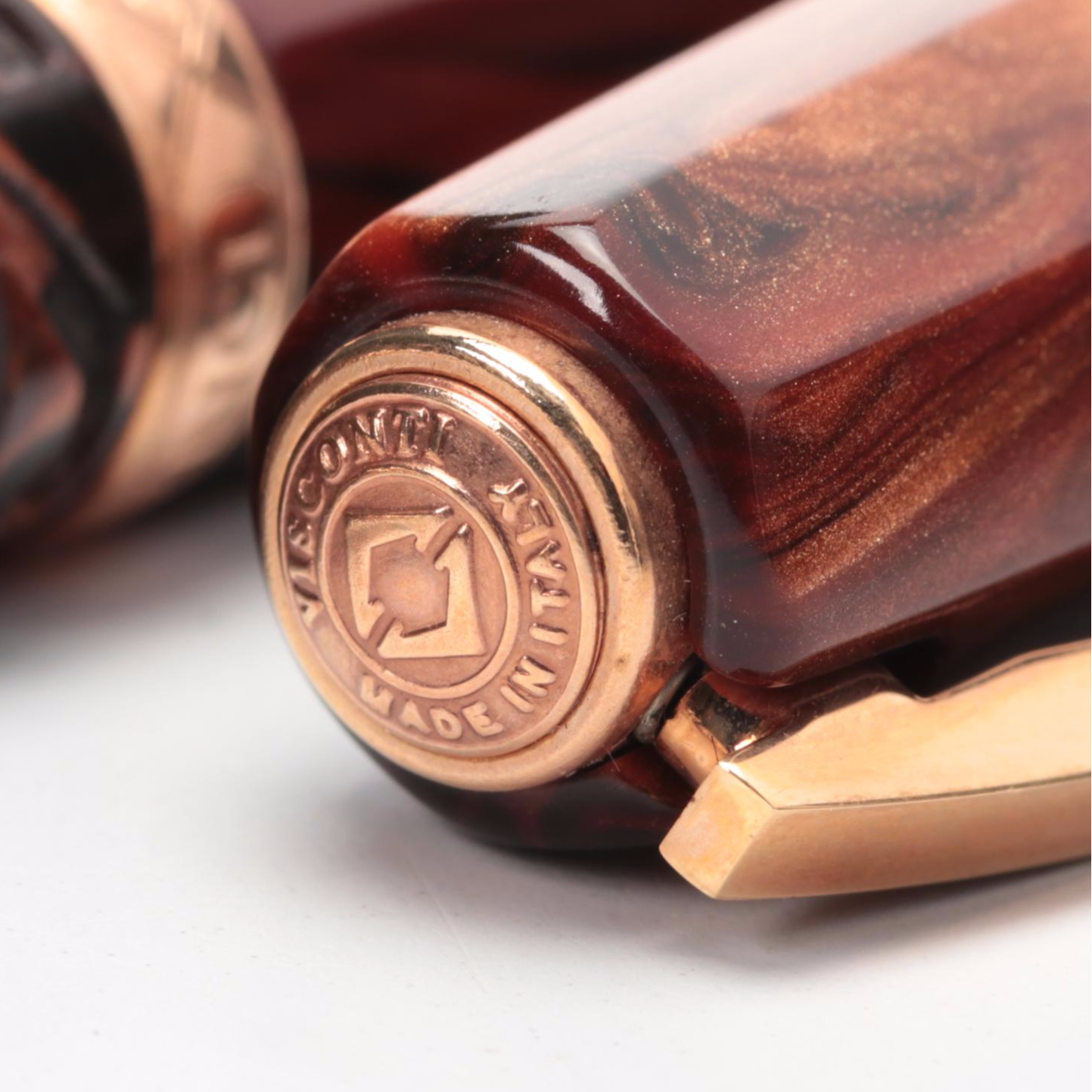 Visconti "Medici" Marbled Brown Resin Fountain Pen