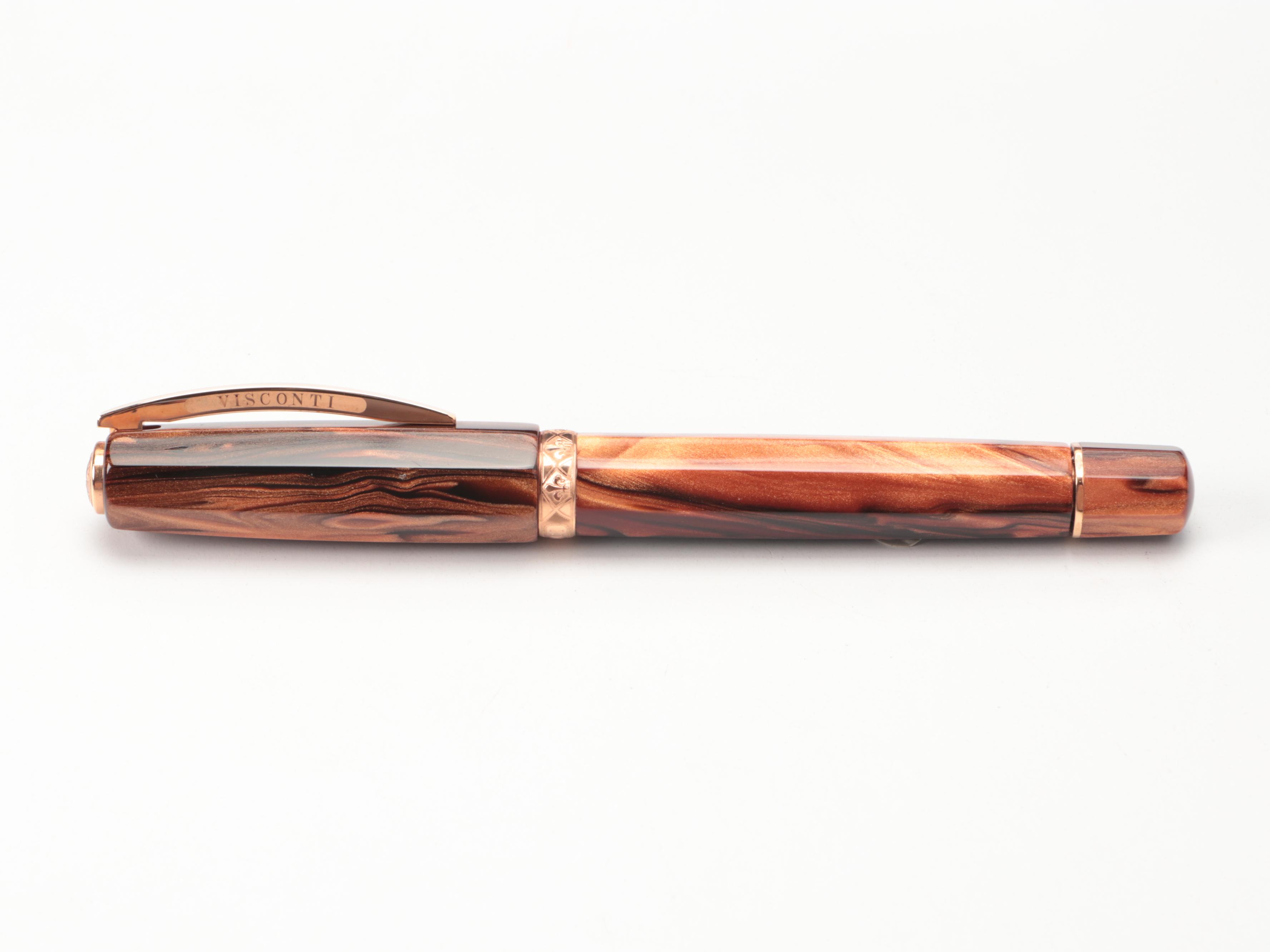 Visconti "Medici" Marbled Brown Resin Fountain Pen