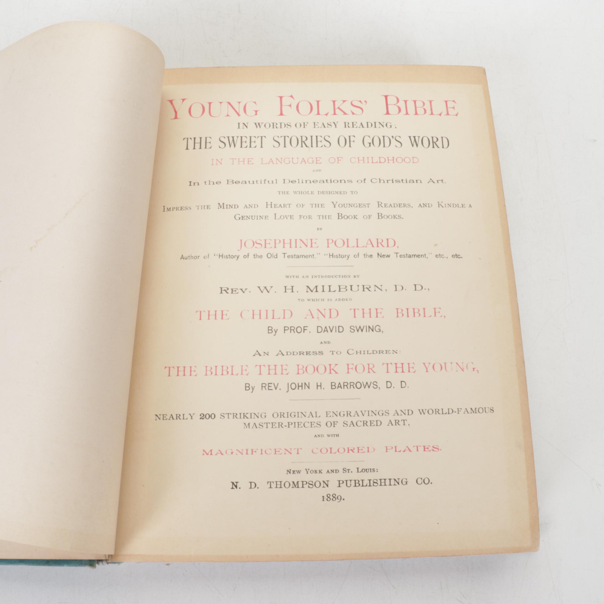 "The Bible for Young People" & Other Christian Books