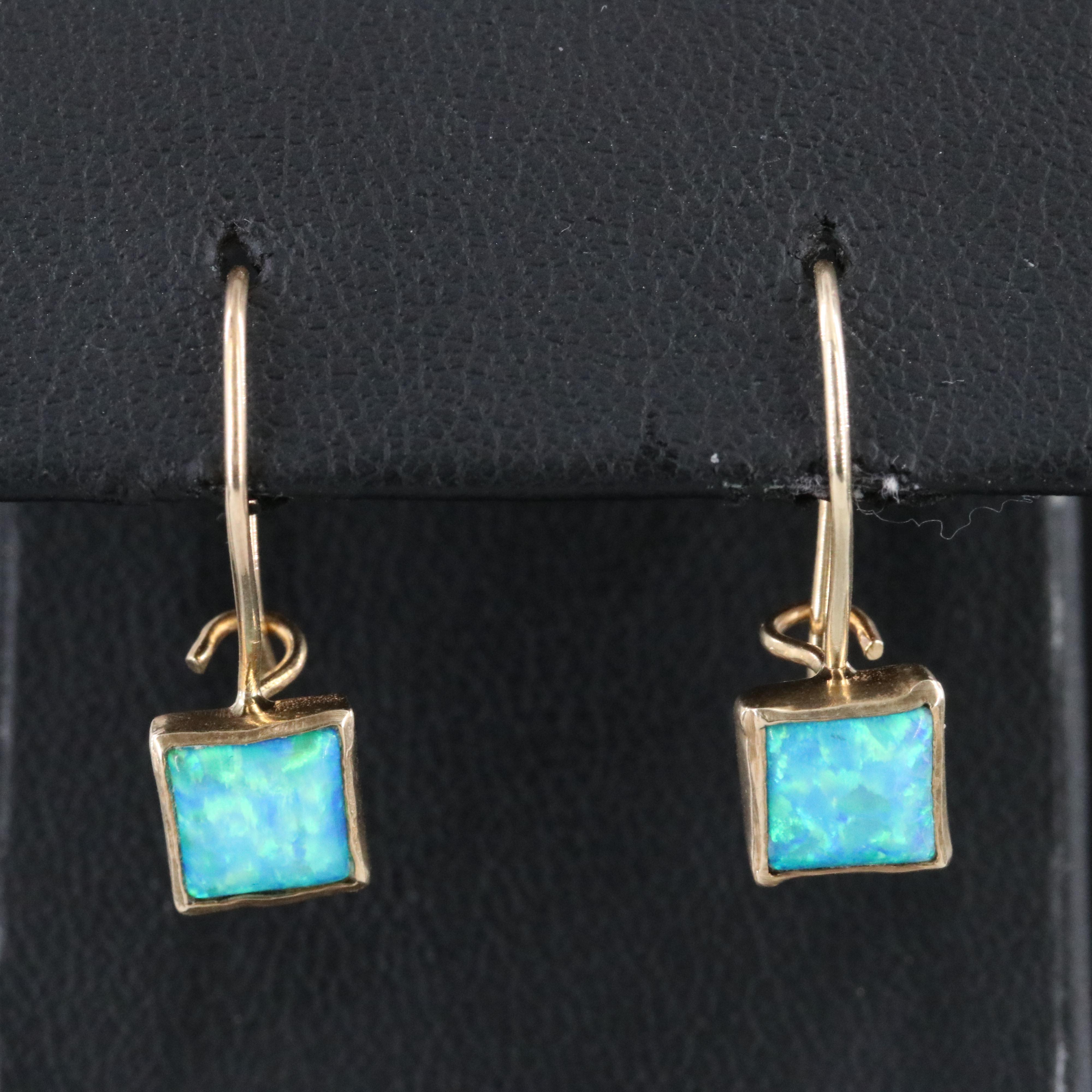 14K Opal Earrings