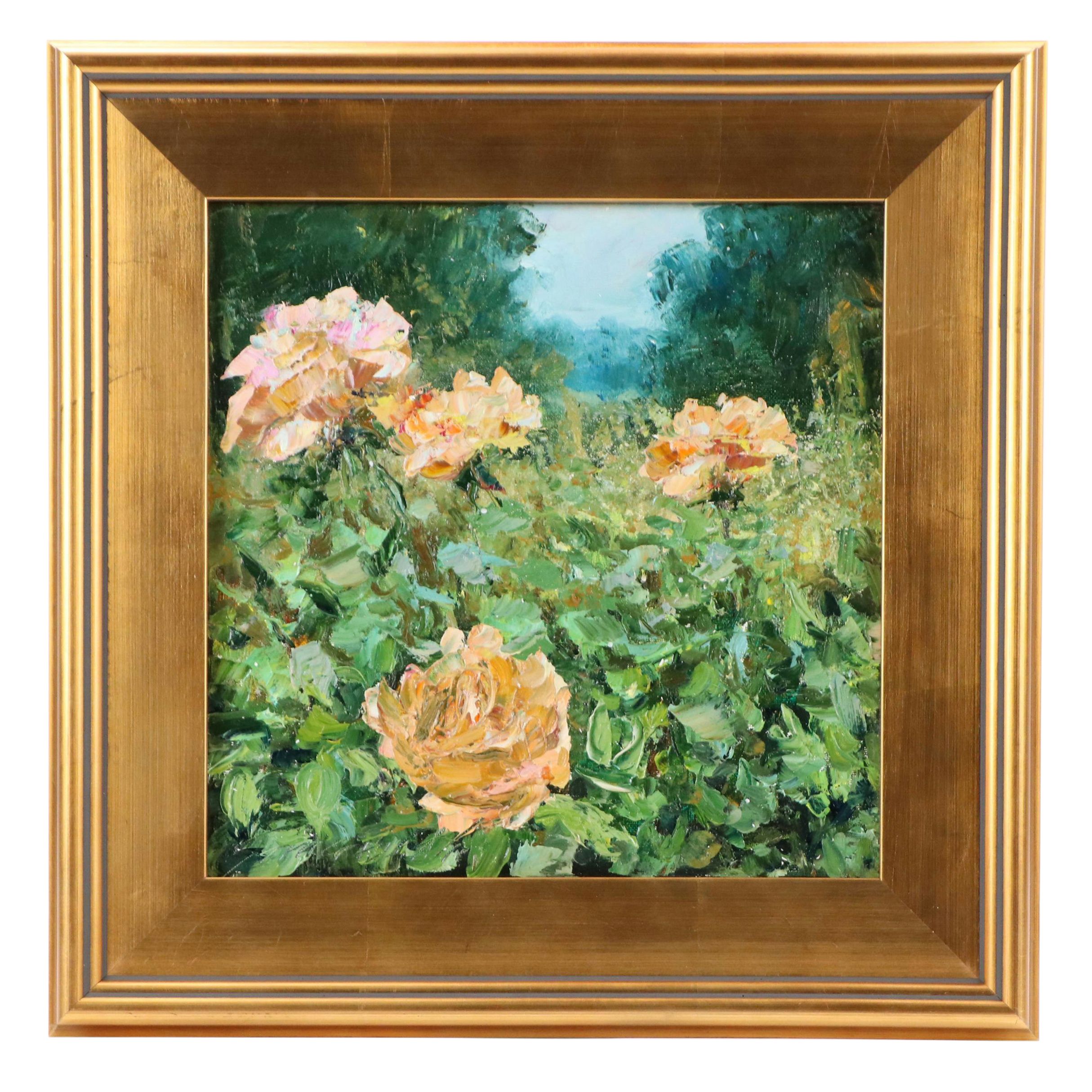 Garncarek Aleksander Floral Landscape Oil Painting, 2025