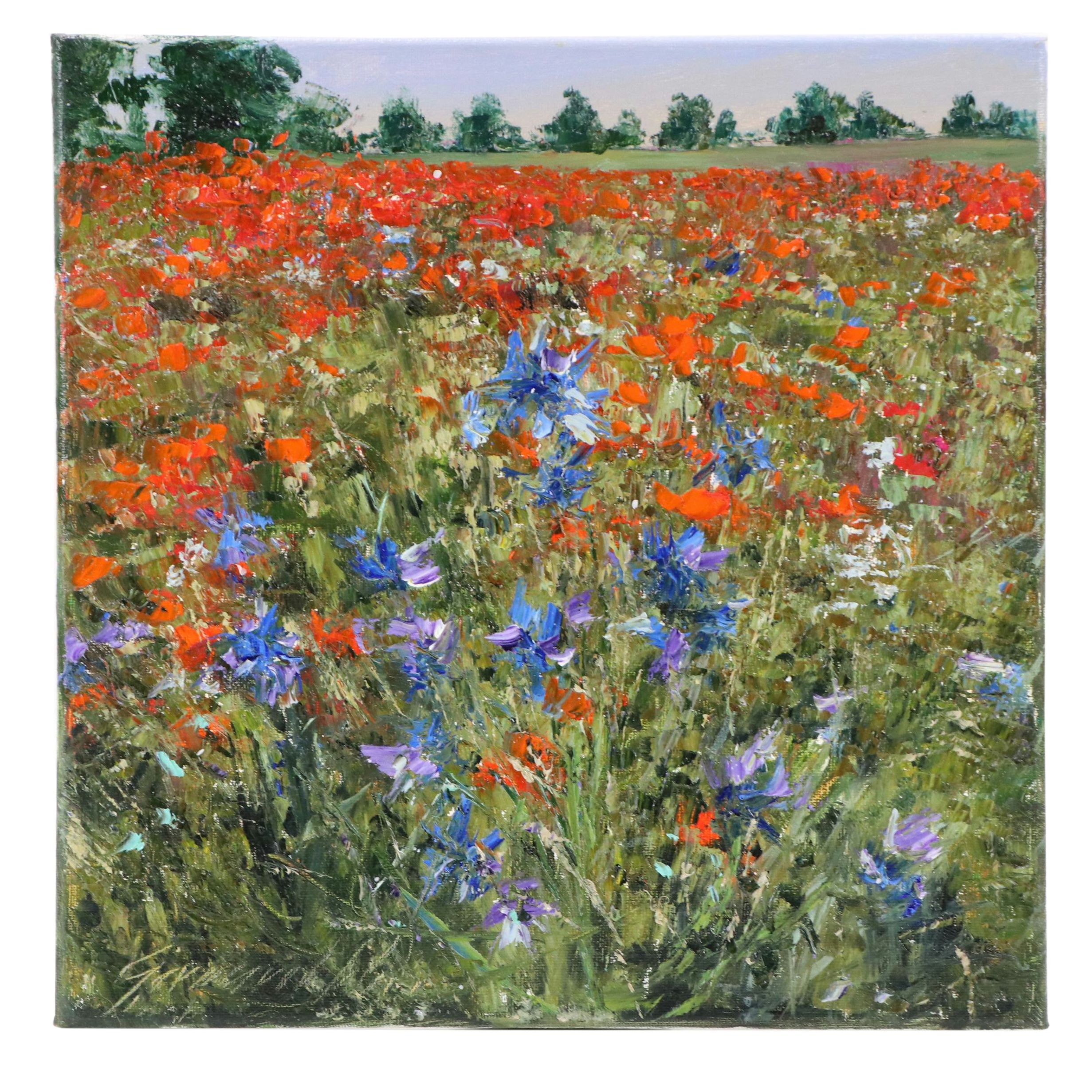 Garncarek Aleksander Floral Landscape Oil Painting, 2025