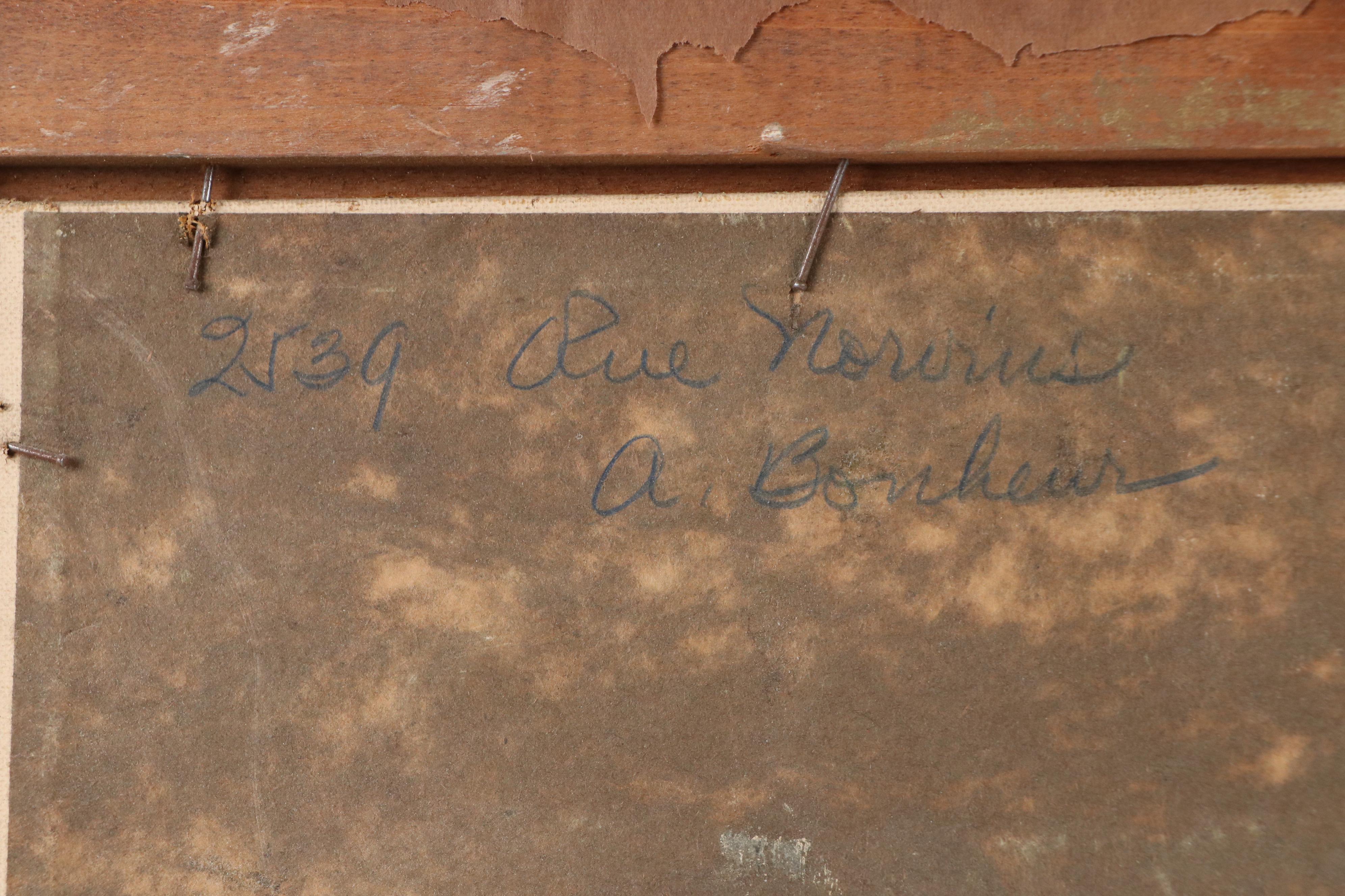 A. Bonheur Street Scene Oil Painting, Mid-20th Century