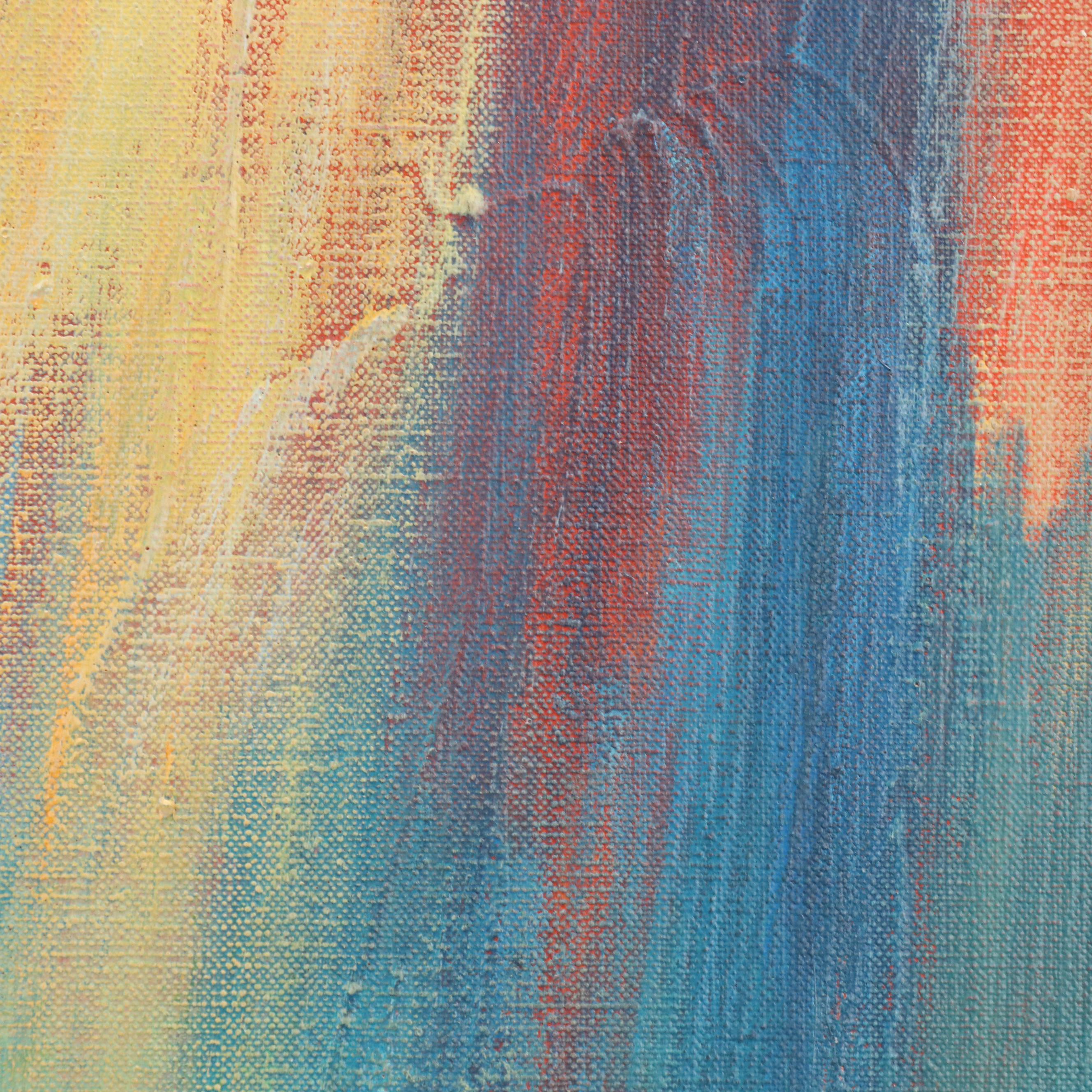 Abstract Expressionist Style Figurative Oil Painting