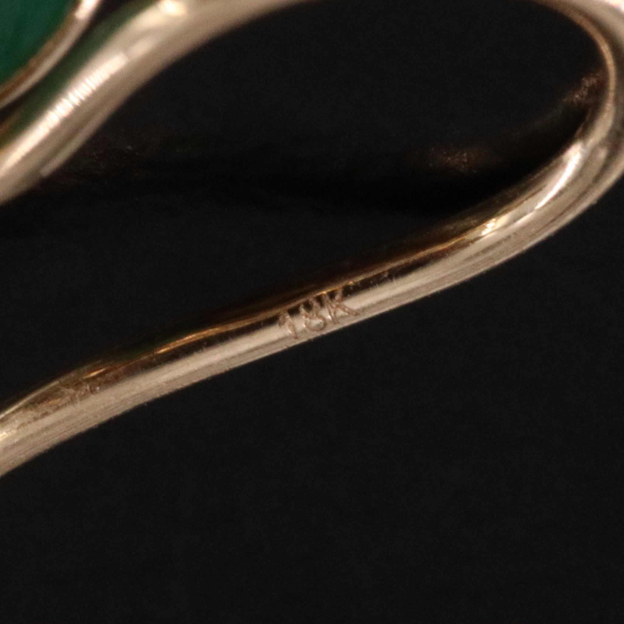 18K Opal and Emerald Drop Earrings