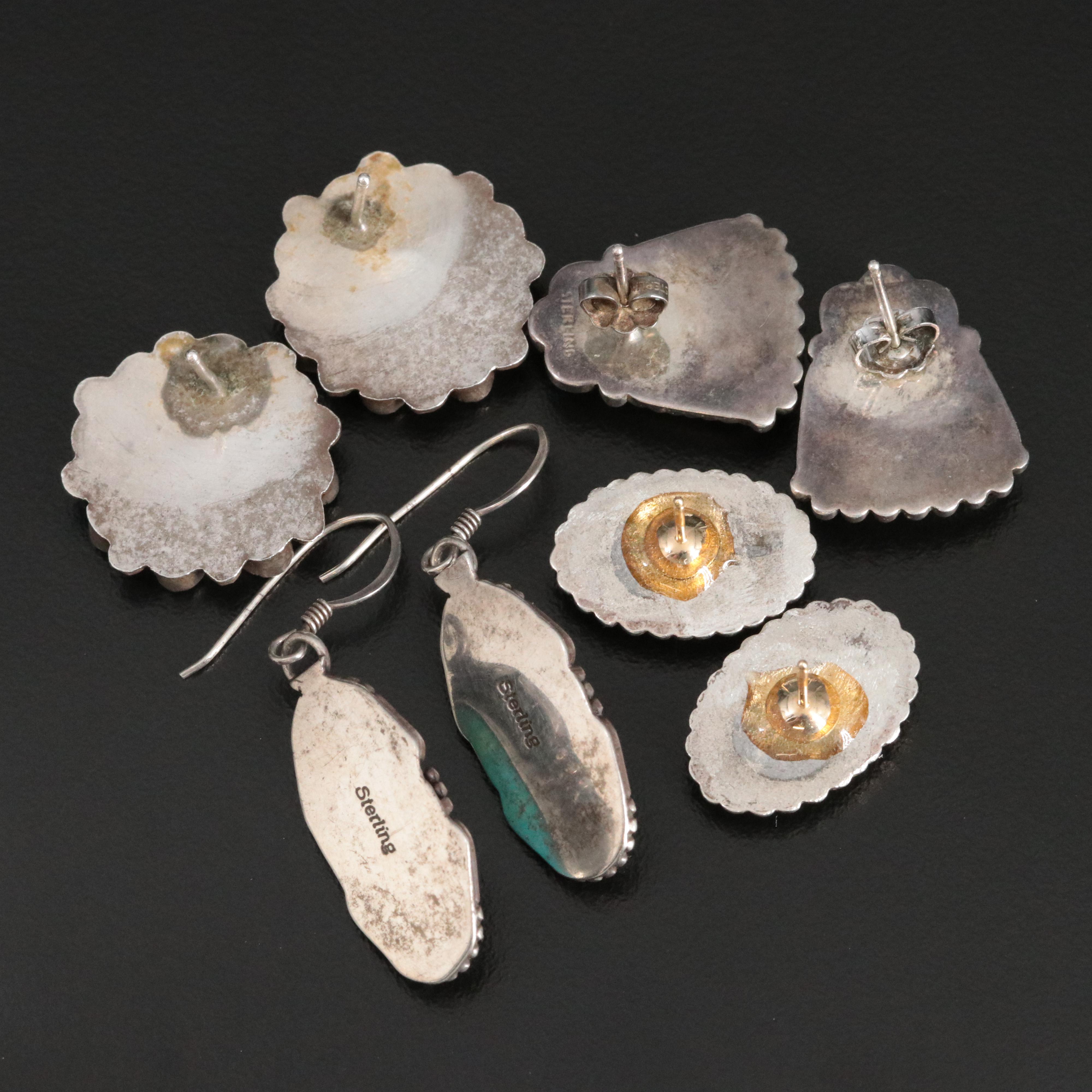 Southwestern Silver and Turquoise Earrings