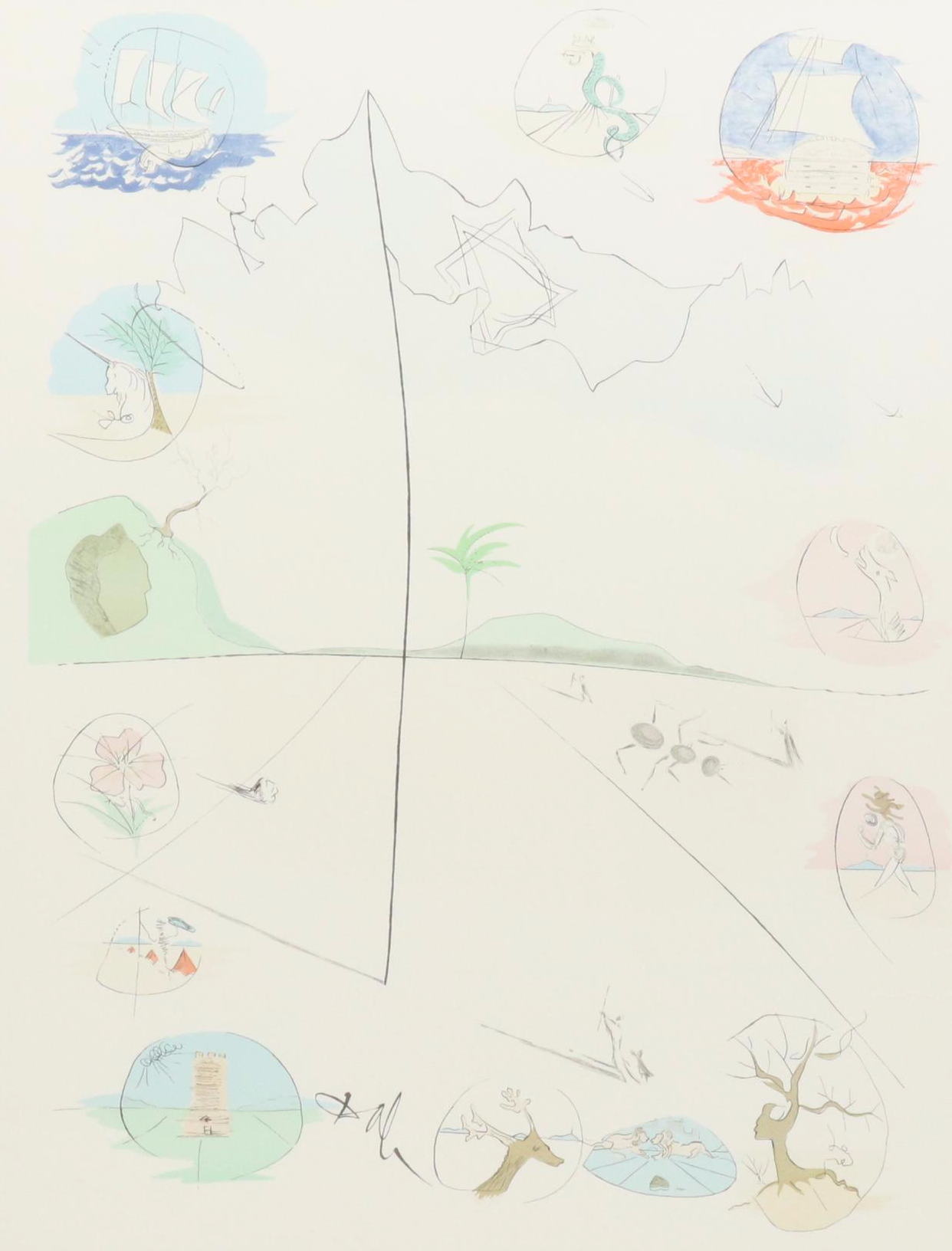 Lithograph After Salvador Dali "Gad (Twelve Tribes of Israel)"