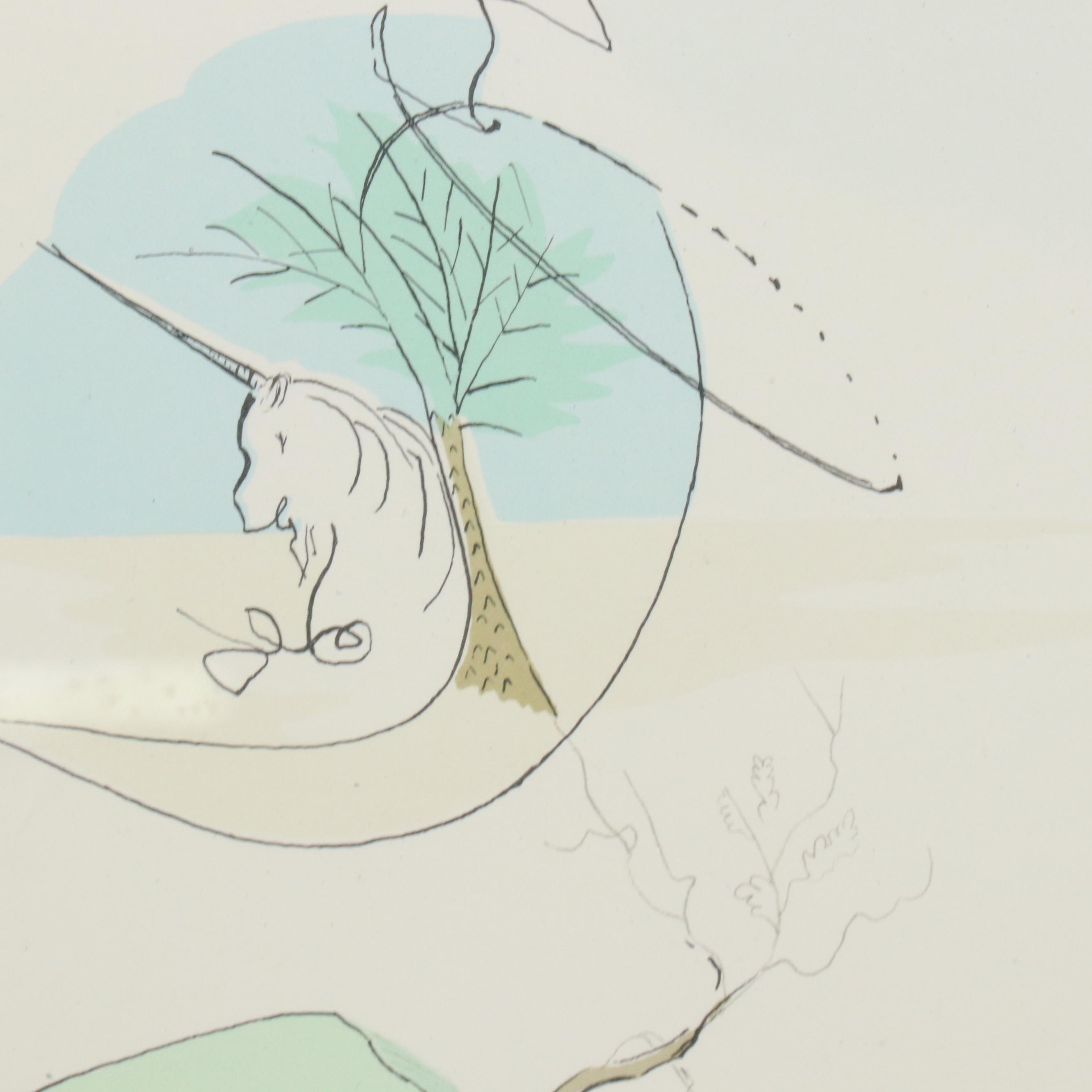 Lithograph After Salvador Dali "Gad (Twelve Tribes of Israel)"