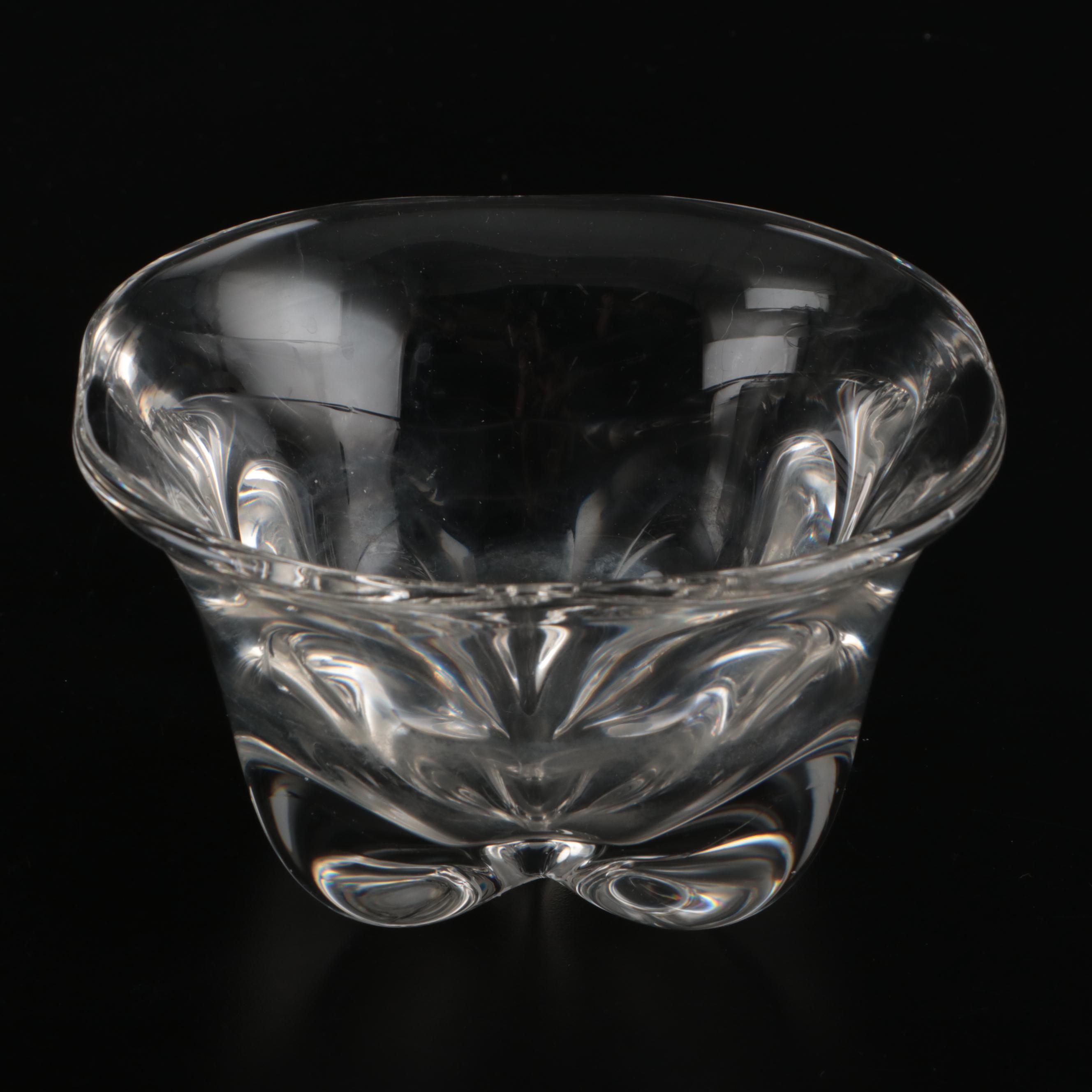 Orrefors and Other Glass Vases with Candy Apple Lidded Jar