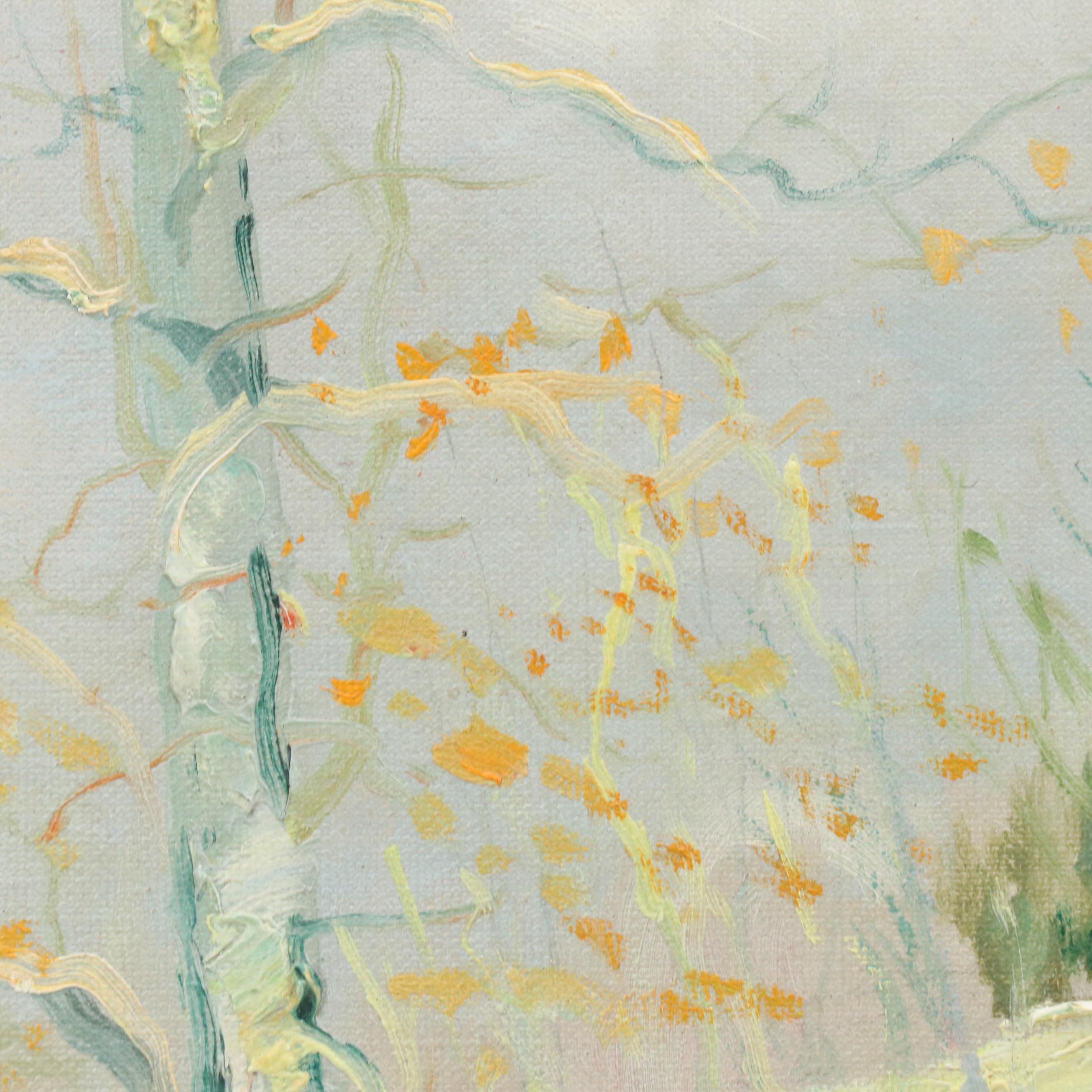 Caleb Arnold Slade Estate Landscape Oil Painting, Mid-20th Century