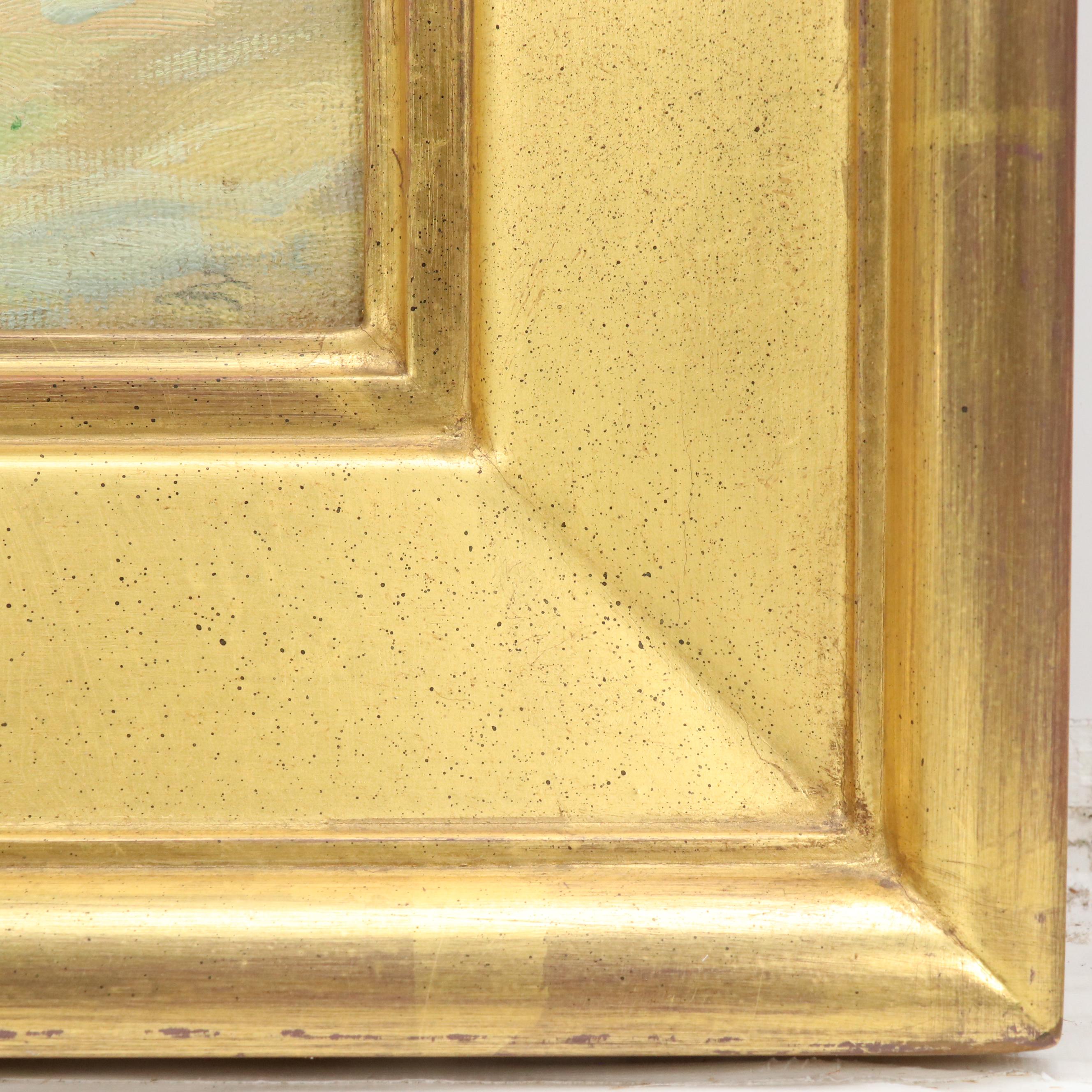 Caleb Arnold Slade Estate Landscape Oil Painting, Mid-20th Century