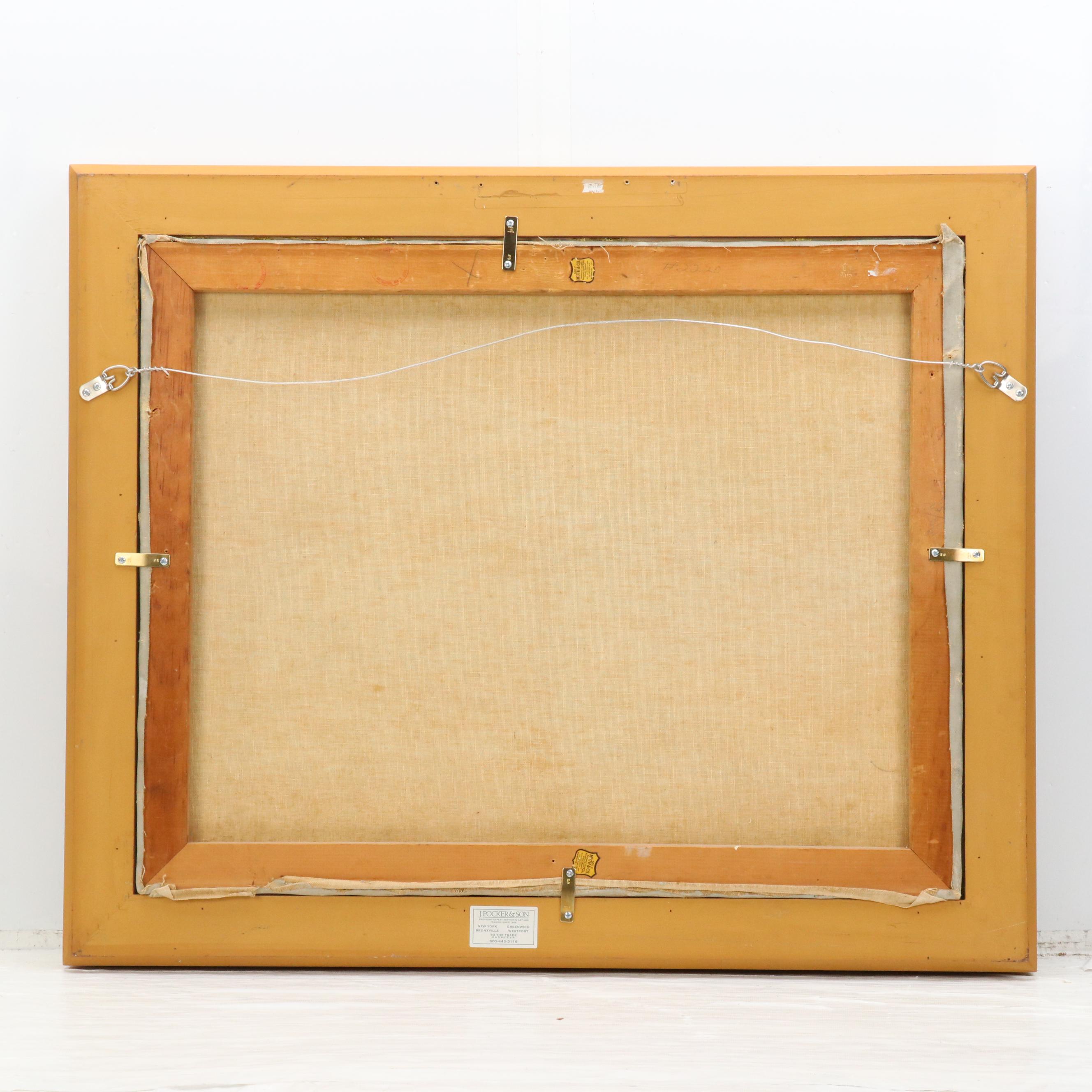 Caleb Arnold Slade Estate Landscape Oil Painting, Mid-20th Century