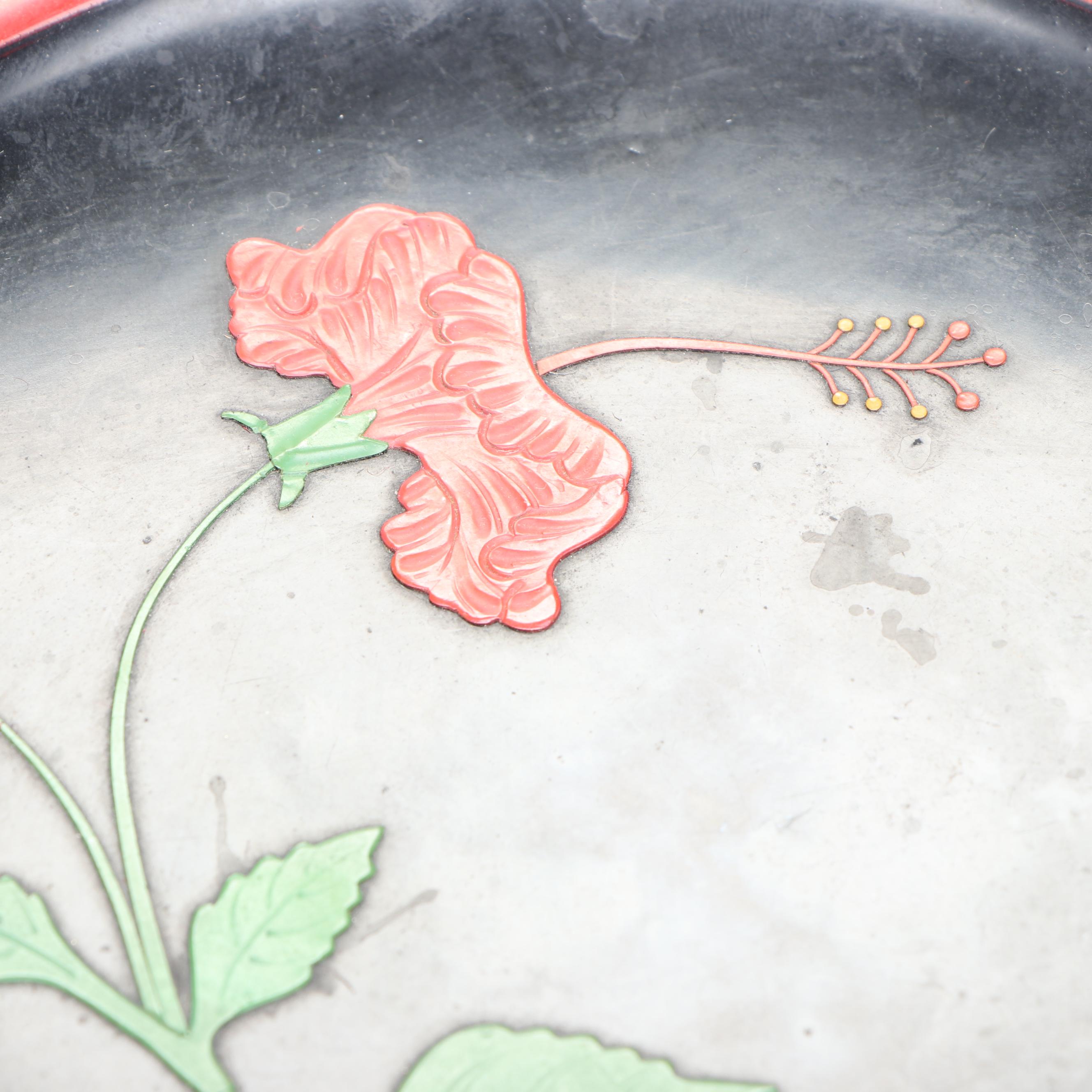 Chinese Style Lacquerware Plates and Bottles