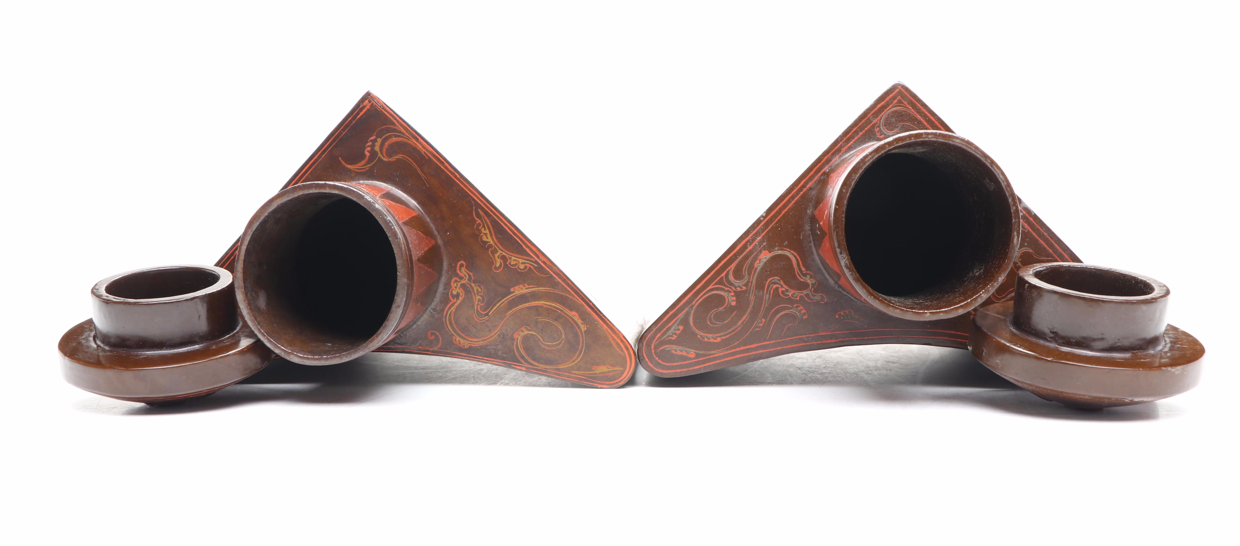 Chinese Style Lacquerware Plates and Bottles