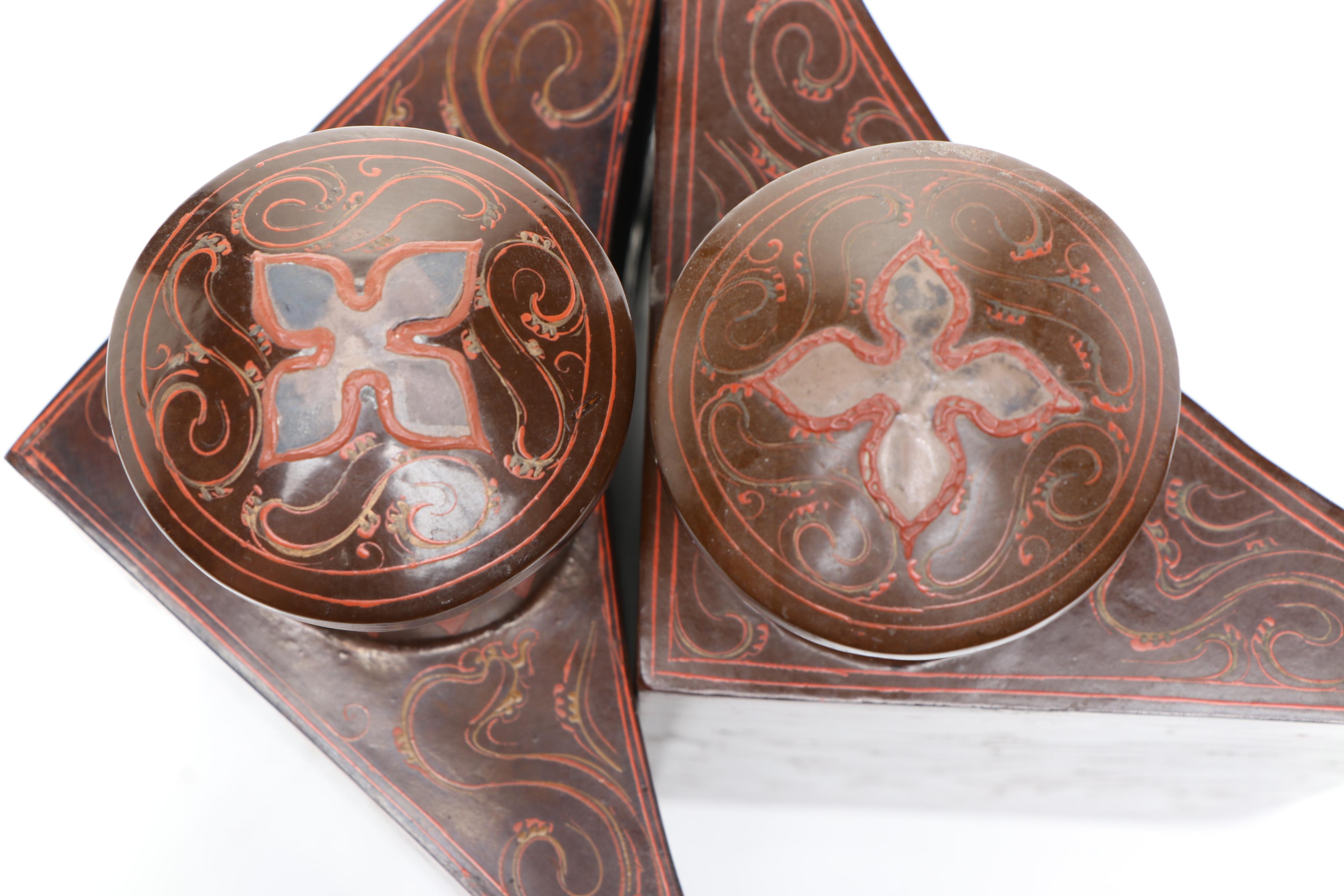 Chinese Style Lacquerware Plates and Bottles