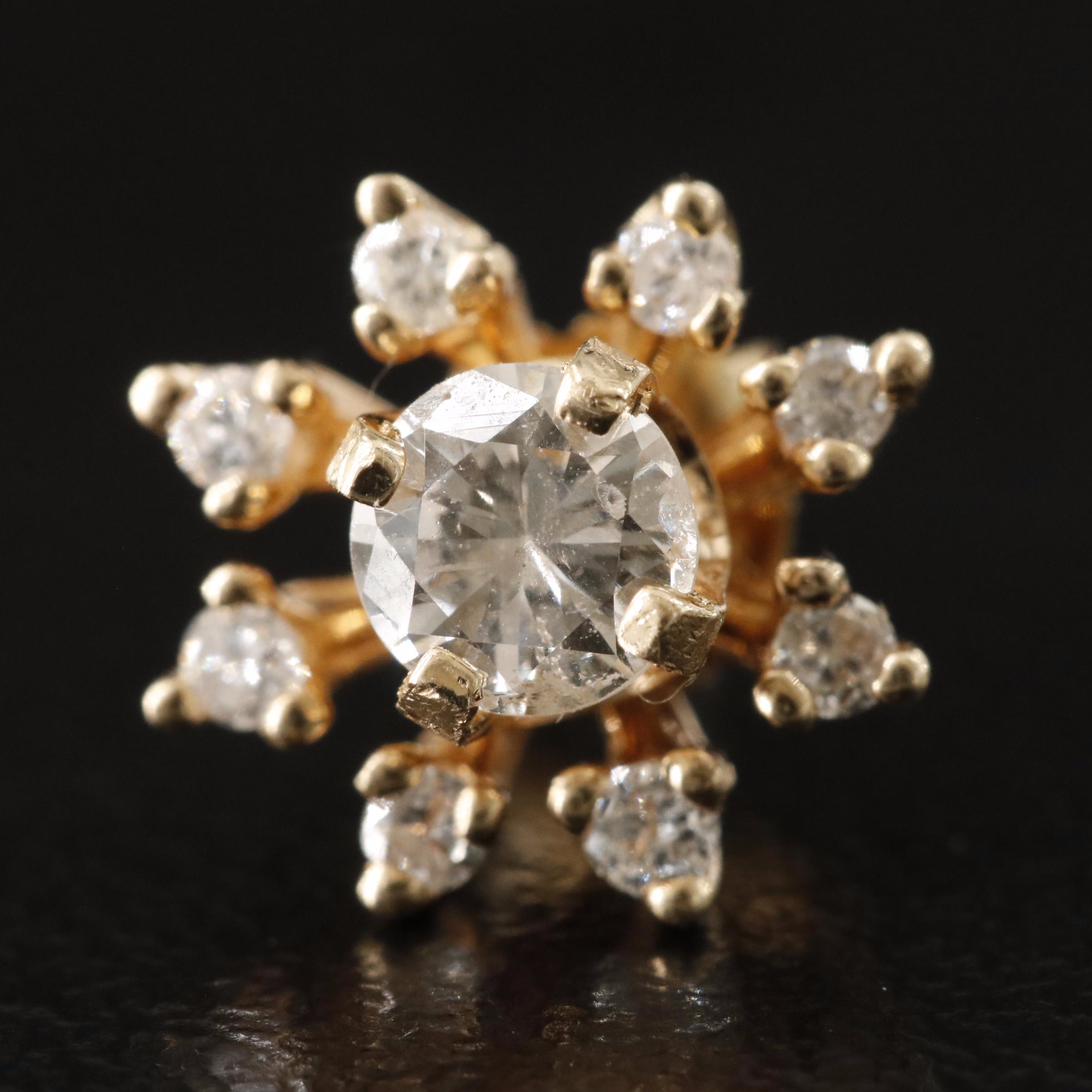 14K 0.74 CTW Diamond Stud Earrings with Enhancers