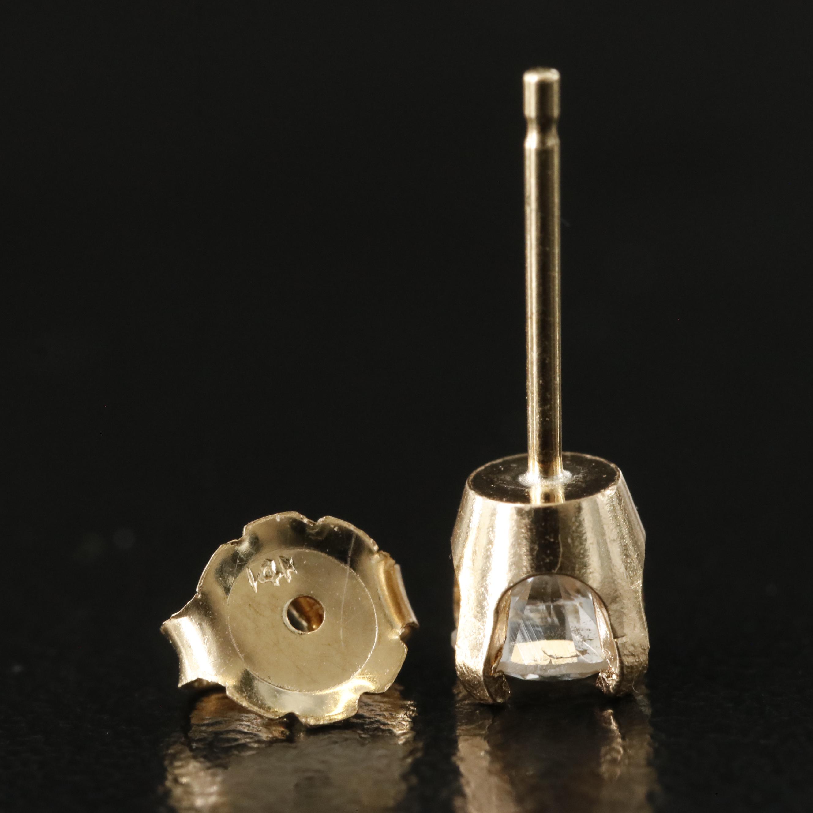 14K 0.74 CTW Diamond Stud Earrings with Enhancers