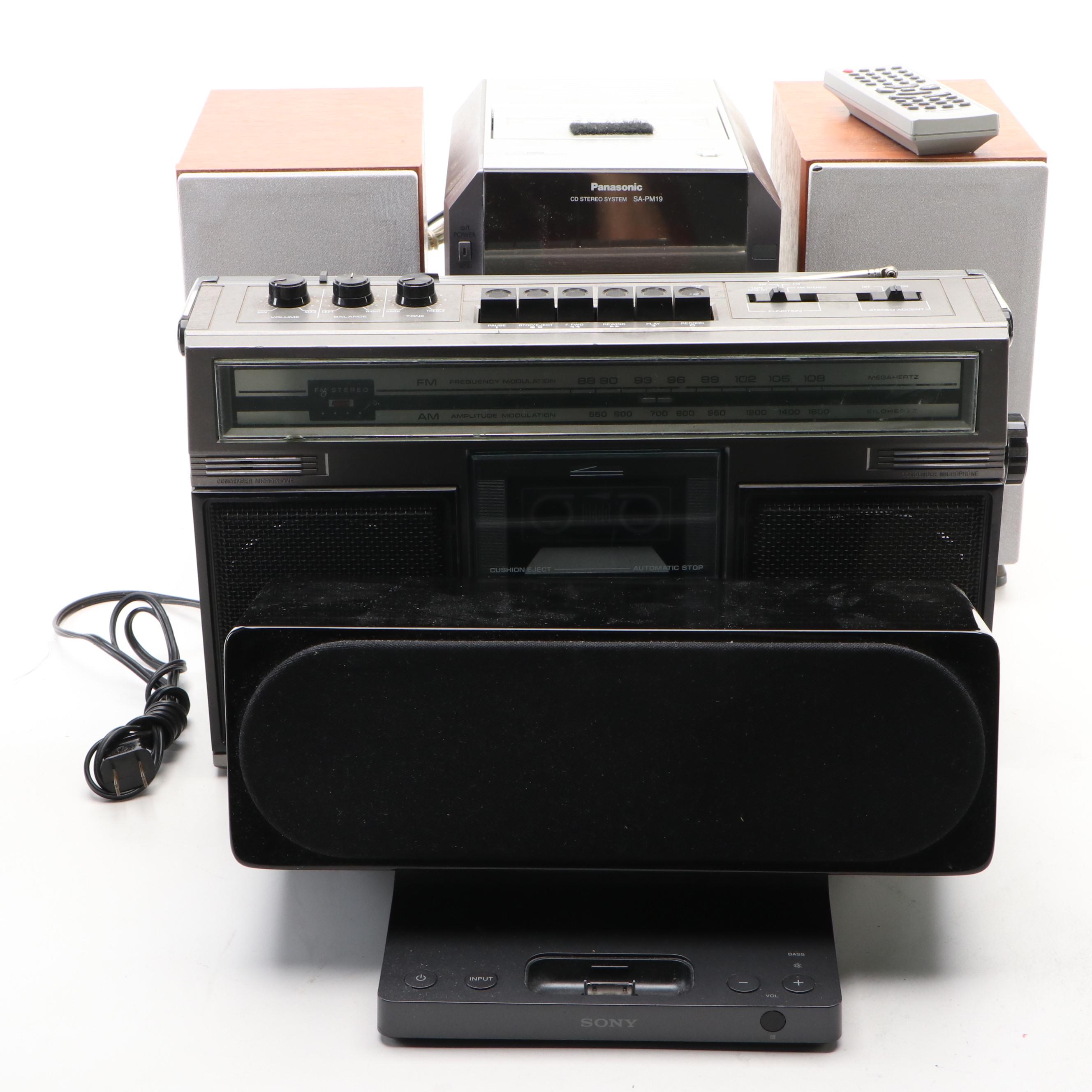 Sony SRS-GU10iP Speaker System, General Electric Cassette Player and More